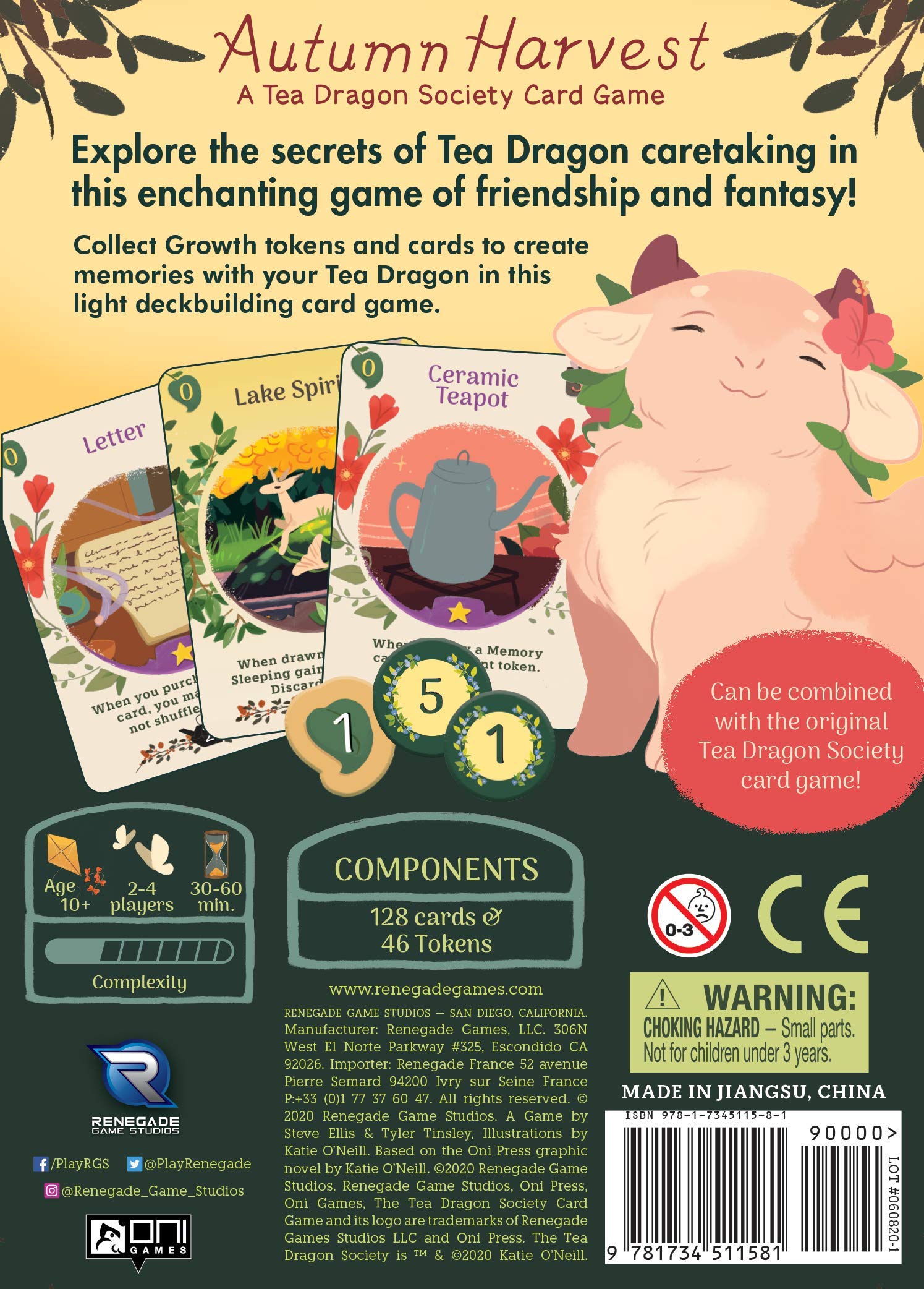 Foto 3 pulgar | Juego De Cartas Renegade Game Studios Autumn Harvest Tea Dragon - Venta Internacional.