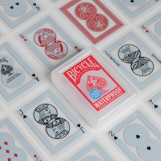 Foto 2 | Juego De Cartas Para Bicicleta, Impermeable, Rojo, Plástico Transparente, 30% Reciclable - Venta Internacional.