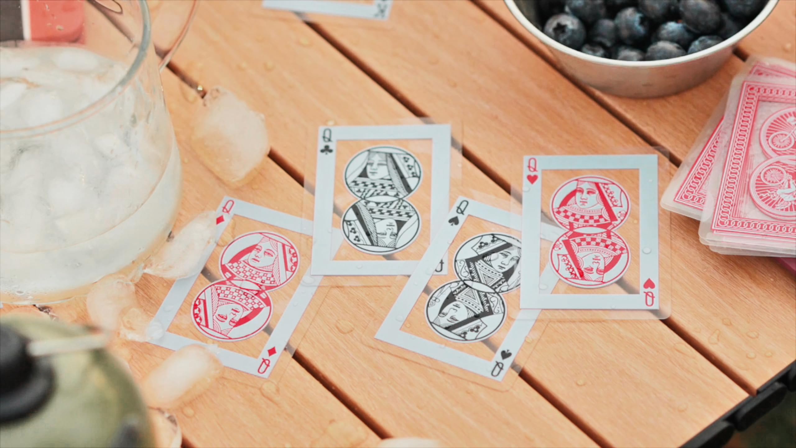 Foto 5 pulgar | Juego De Cartas Para Bicicleta, Impermeable, Rojo, Plástico Transparente, 30% Reciclable - Venta Internacional.