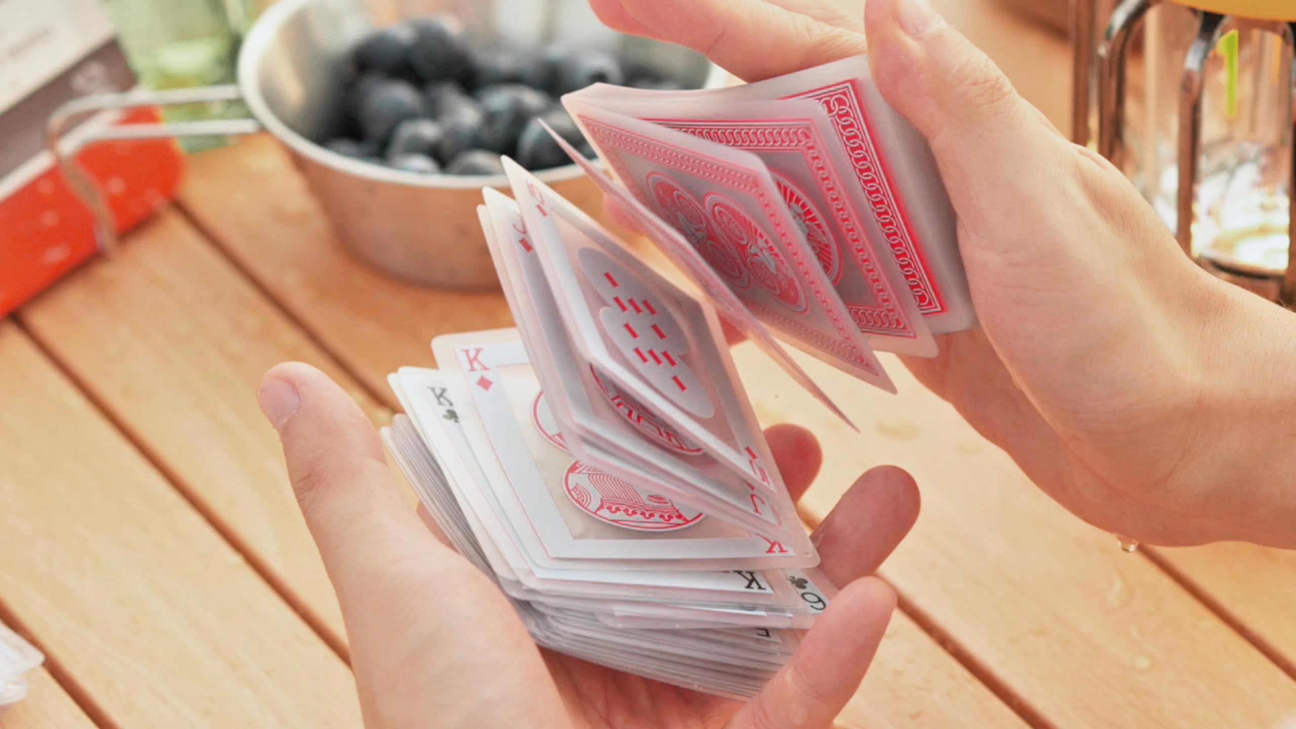 Foto 5 | Juego De Cartas Para Bicicleta, Impermeable, Rojo, Plástico Transparente, 30% Reciclable - Venta Internacional.