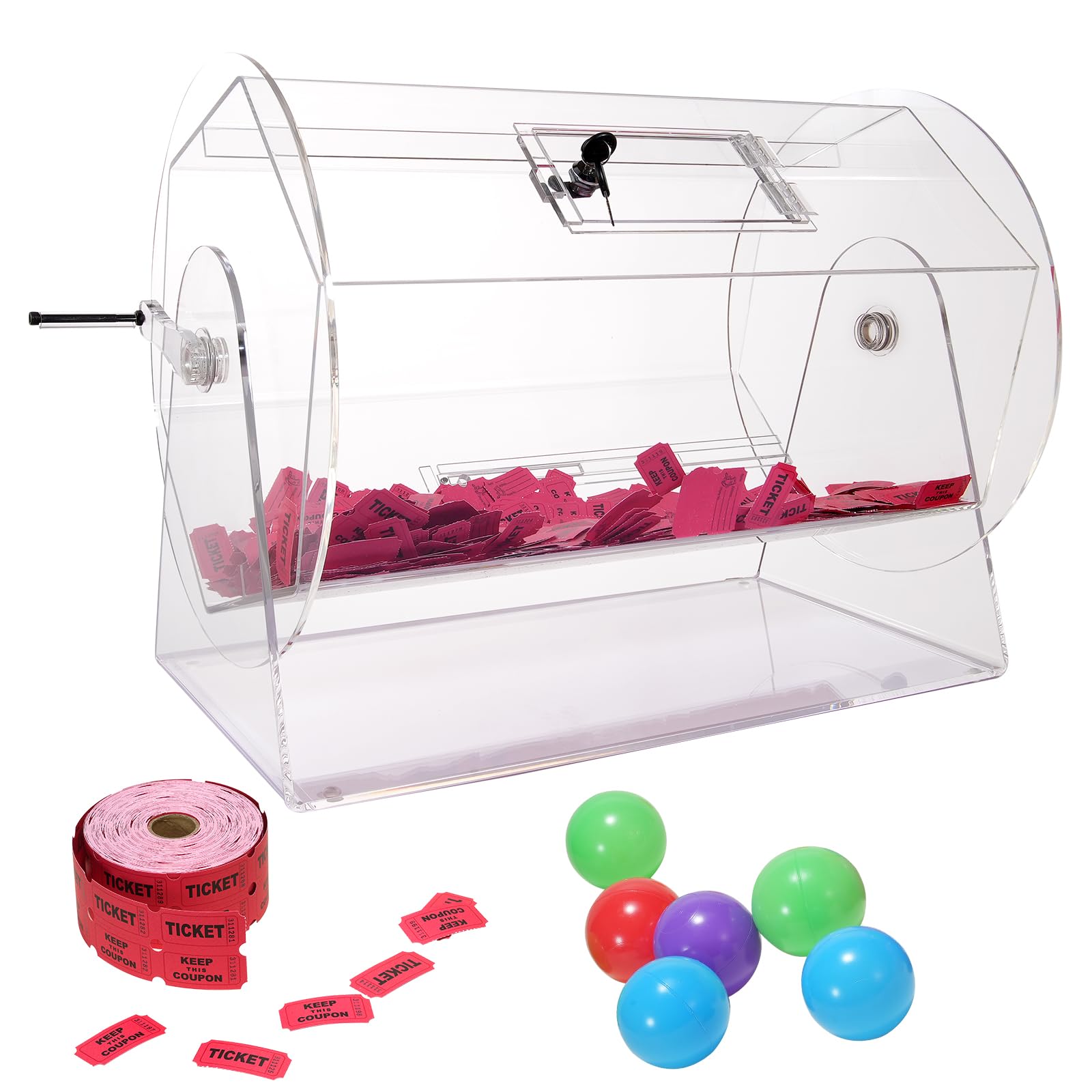 Foto 1 | Tambor Vevor Acrylic Professional Con 2 Llaves Para 5000 Entradas - Venta Internacional.