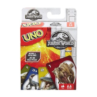 Foto 1 | Juego De Cartas Mattel Jurassic World Uno Con Owen's Raptor Squad - Venta Internacional.