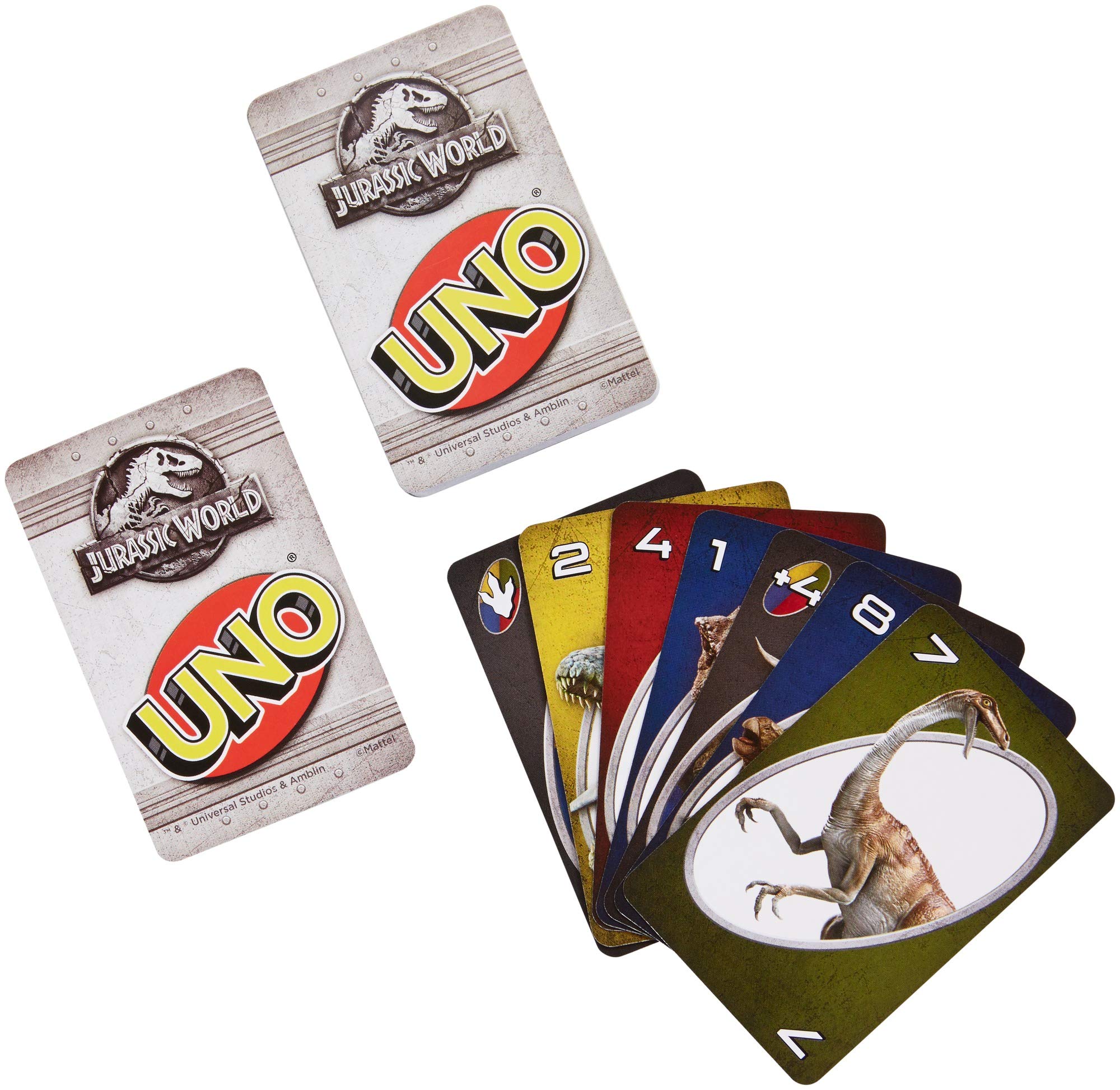 Foto 3 pulgar | Juego De Cartas Mattel Jurassic World Uno Con Owen's Raptor Squad - Venta Internacional.