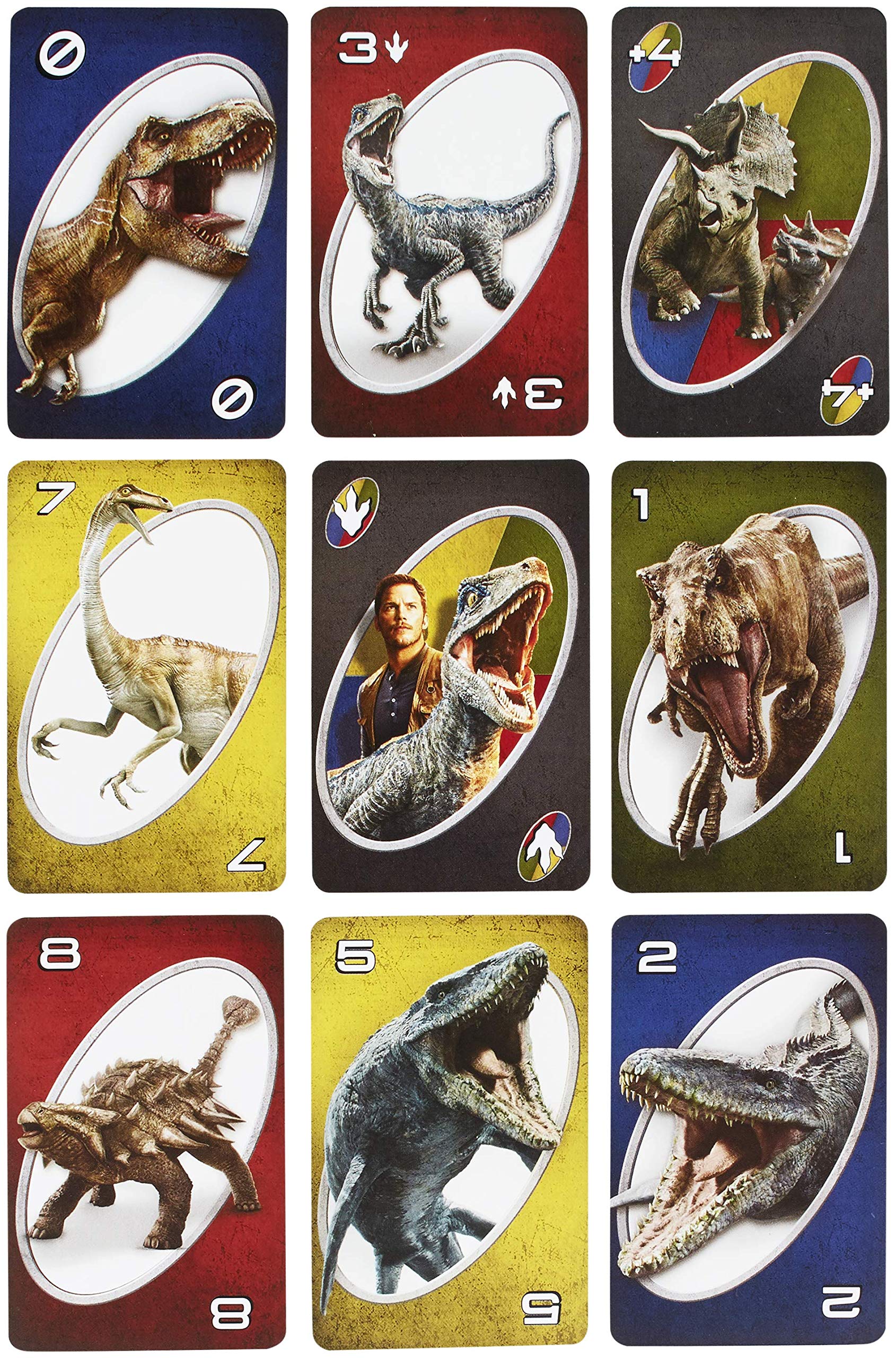 Foto 4 pulgar | Juego De Cartas Mattel Jurassic World Uno Con Owen's Raptor Squad - Venta Internacional.