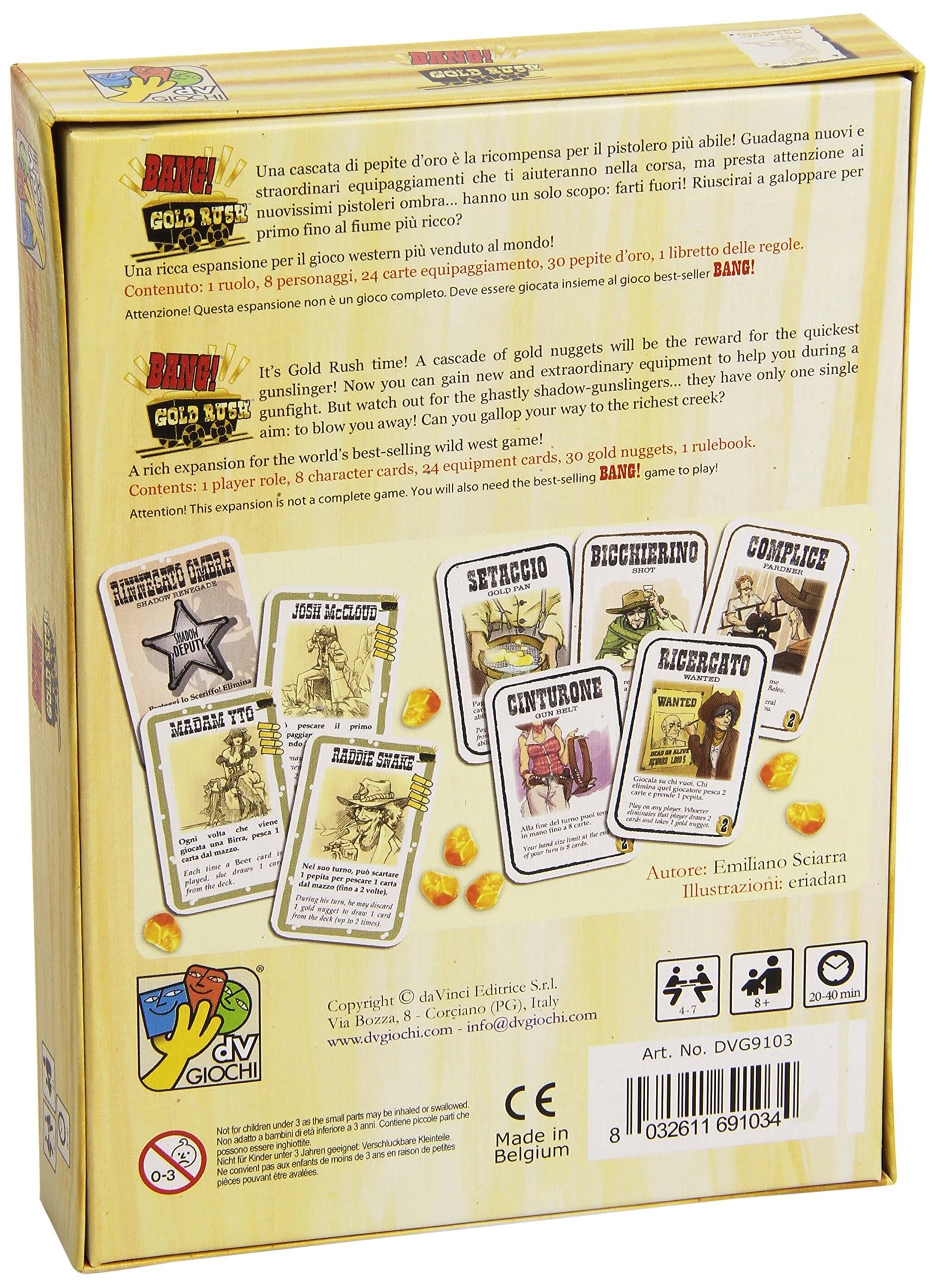 Foto 3 pulgar | Juego De Cartas Dv Giochi Bang! La Expansión Gold Rush - Venta Internacional.