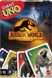 Foto 1 | Juego De Cartas Mattel Games Giant Uno Jurassic World 7+ Years - Venta Internacional.
