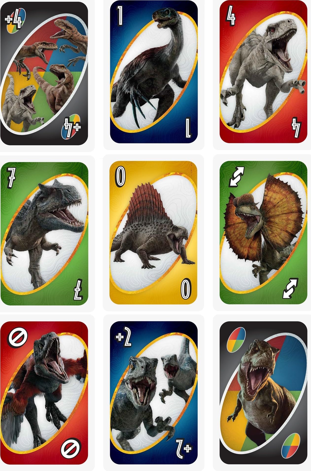 Foto 6 pulgar | Juego De Cartas Mattel Games Giant Uno Jurassic World 7+ Years - Venta Internacional.