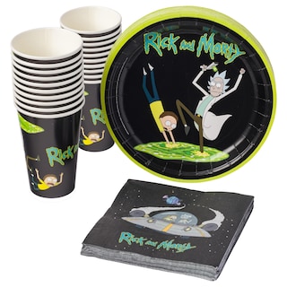 Foto 1 | Set De Artículos De Fiesta Plateado Buffalo Rick Y Morty In The Portal - Venta Internacional.
