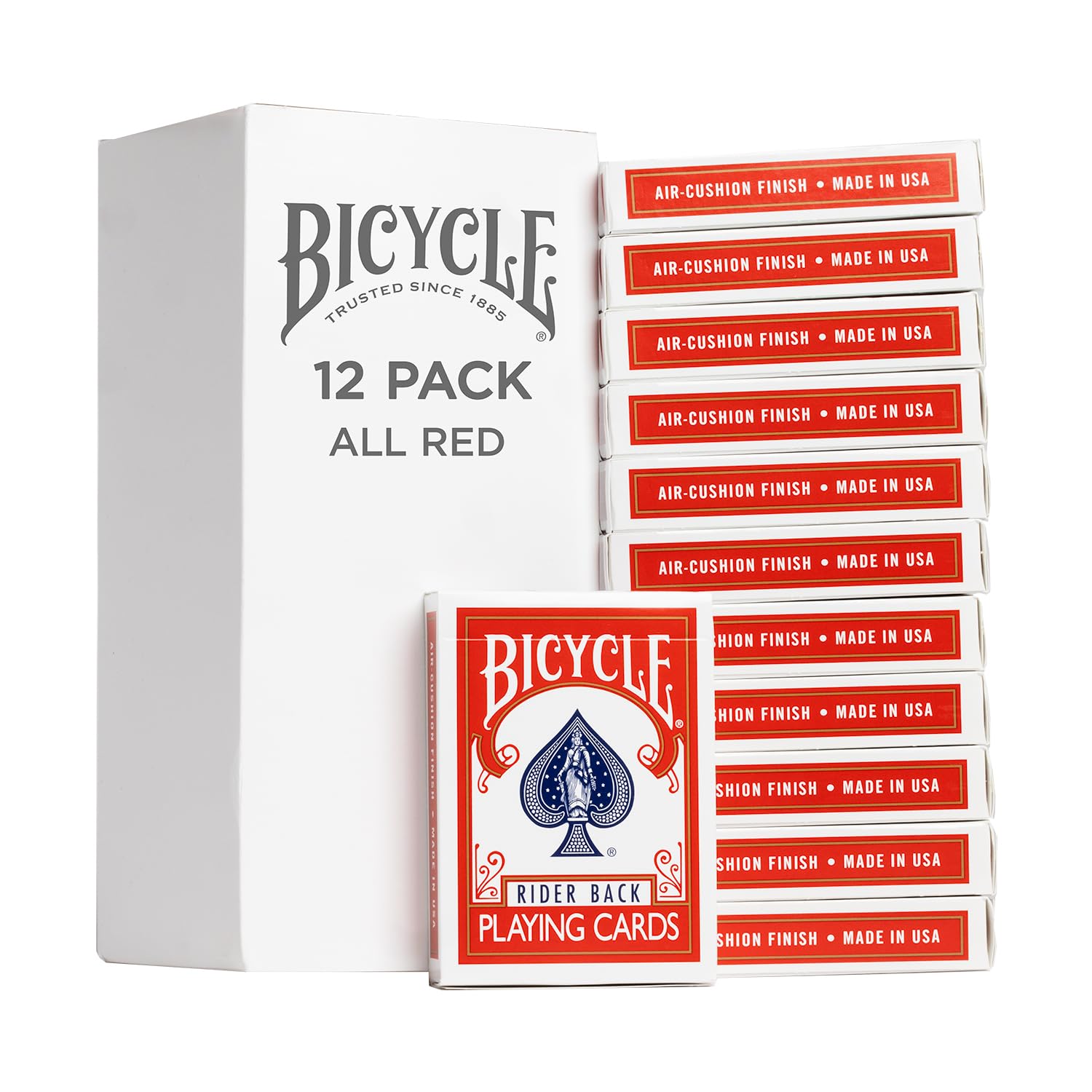 Foto 1 | Juego De Cartas Bicycle All Red Poker, Tamaño 12 Unidades - Venta Internacional.
