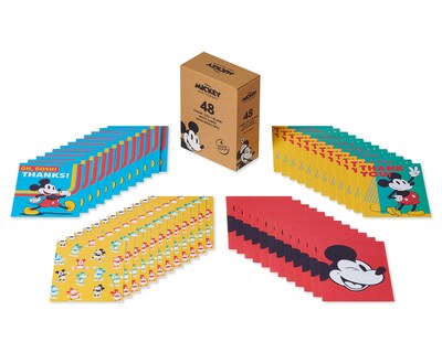 Foto 2 | Paquete De Tarjetas American Greetings Mickey Mouse (48 Unidades) - Venta Internacional.