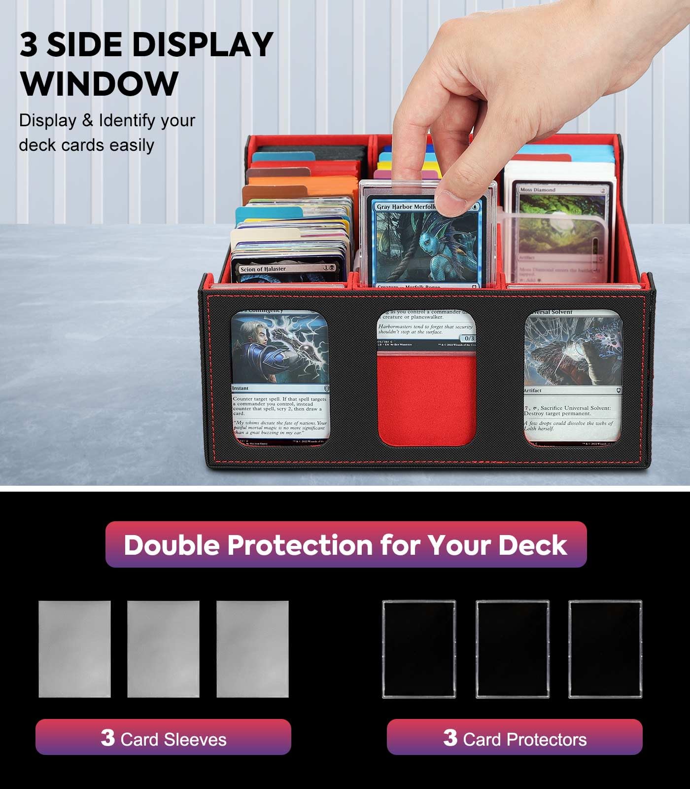 Foto 5 pulgar | Caja De Almacenamiento De Tarjetas Moko Para Cartas Coleccionables 2500+ Mtg Con Divisores - Venta Internacional.