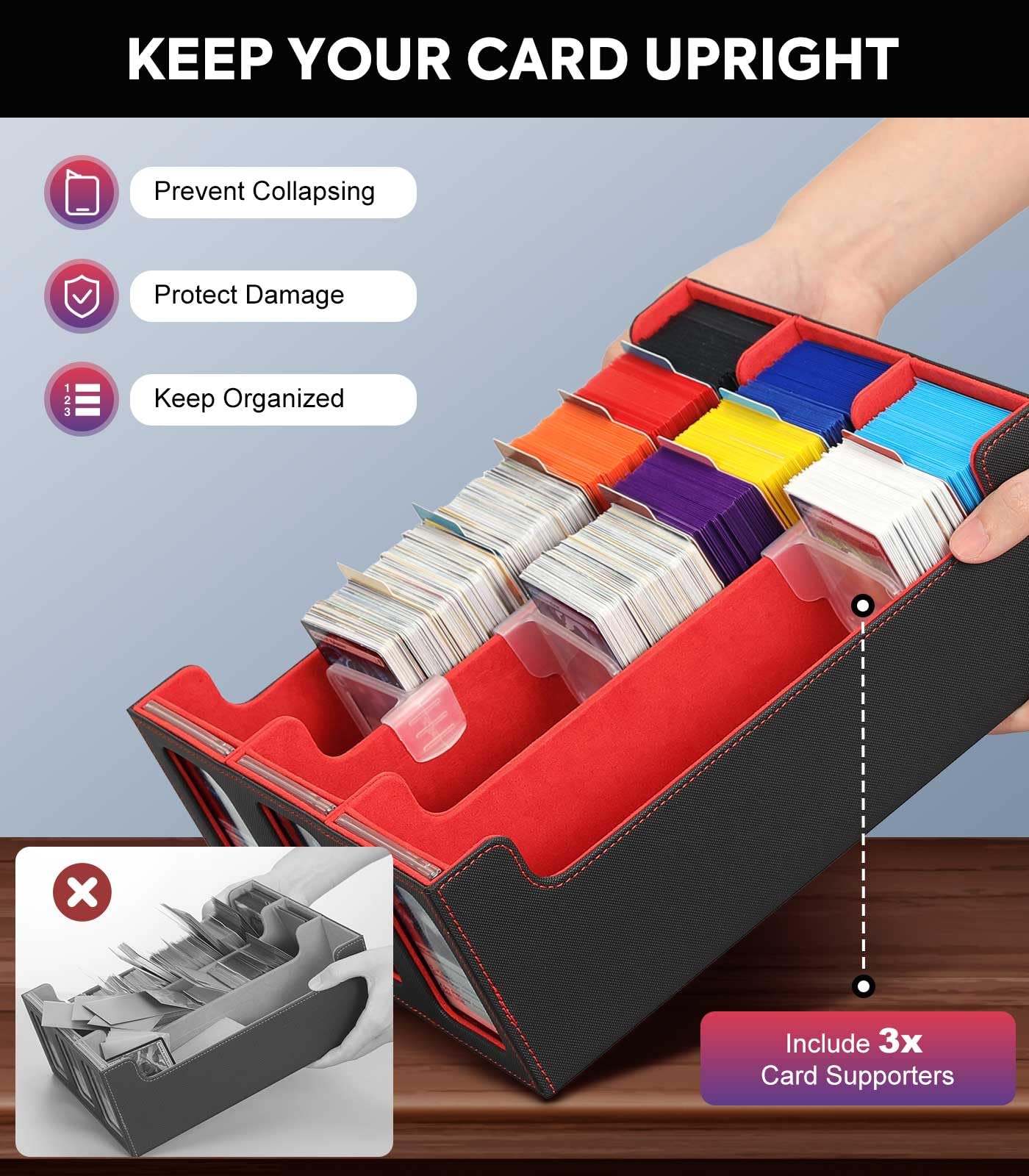 Foto 7 pulgar | Caja De Almacenamiento De Tarjetas Moko Para Cartas Coleccionables 2500+ Mtg Con Divisores - Venta Internacional.