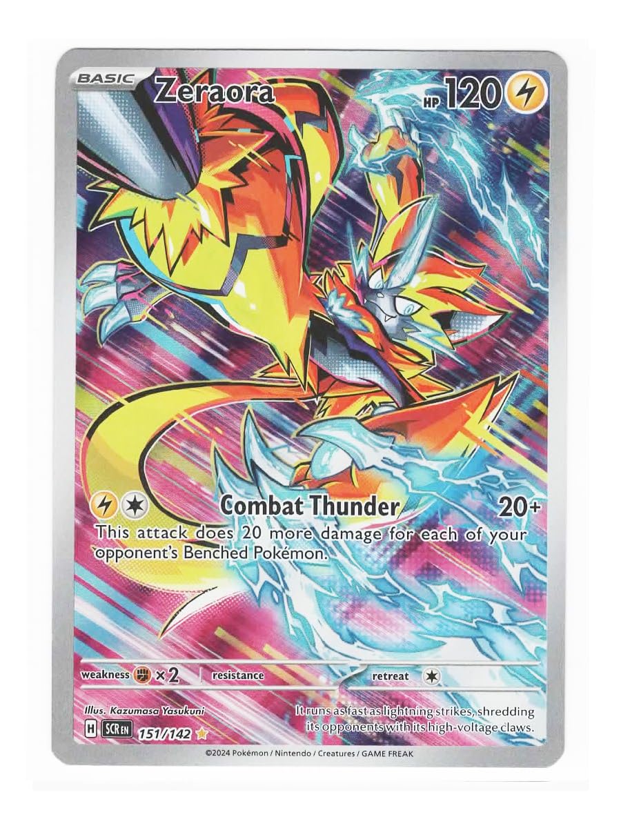 Tarjeta Coleccionable Pokémon Zeraora 151/142 Stellar Crown Foil - Venta Internacional.
