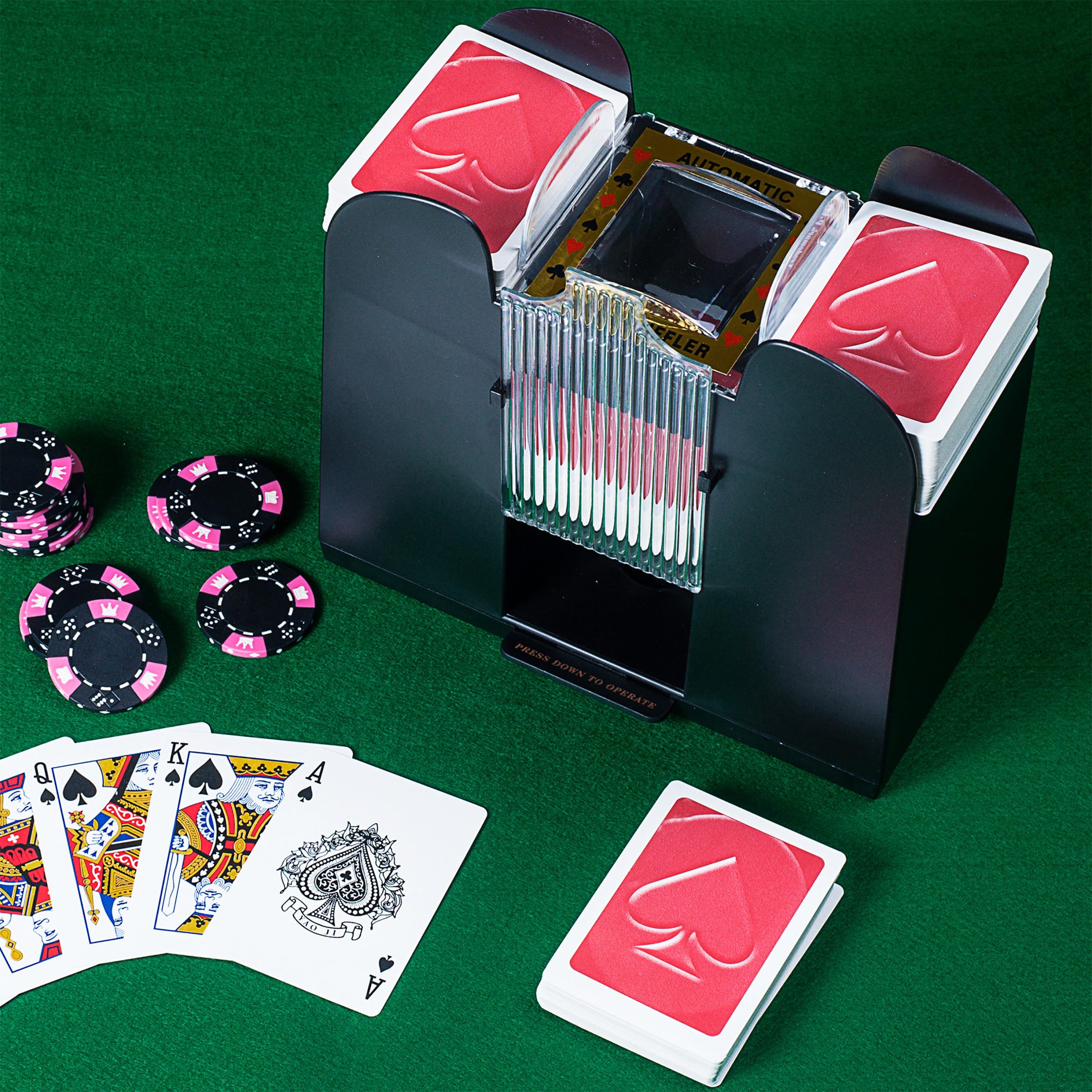 Foto 5 | Barajador Automático De Cartas Trademark Poker De 6 Barajas, Funciona Con Pilas - Venta Internacional.