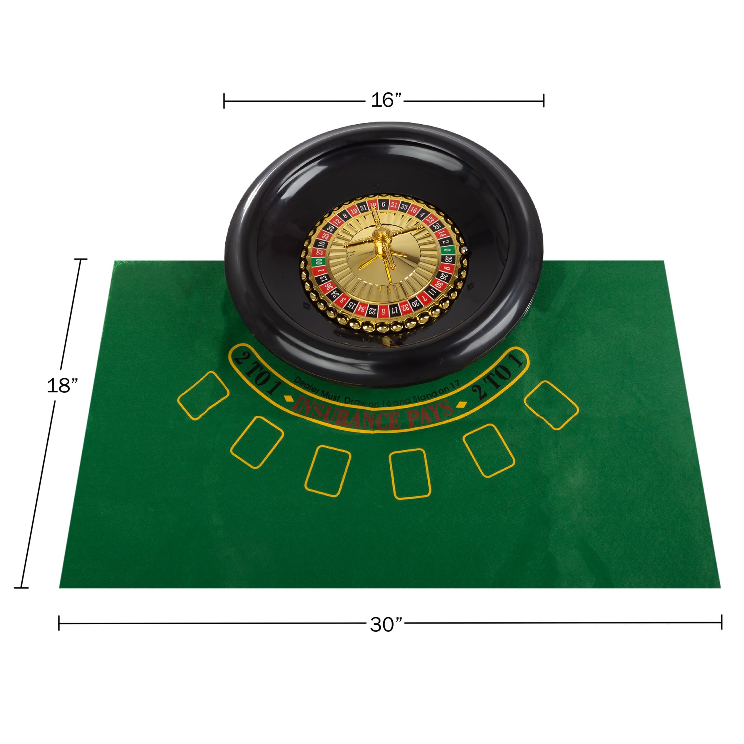 Foto 2 | Juego De Ruleta Trademark Poker De 16 Pulgadas Con Mesa Y Fichas - Venta Internacional.