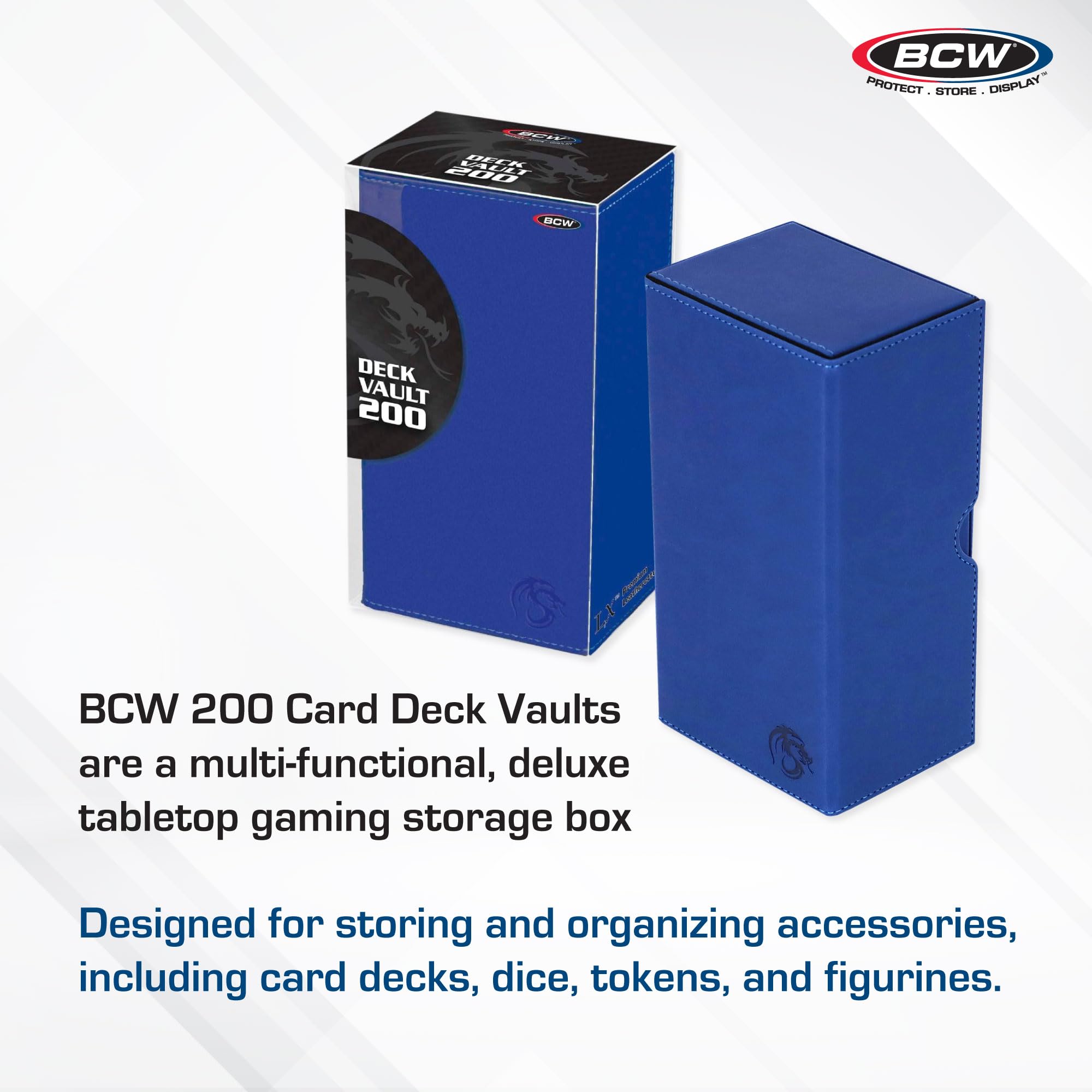 Foto 3 pulgar | Deck Box Bcw Deck Vault-lx 200 Azul Con Tapa Para Cartas Con Funda Para 100 - Venta Internacional.