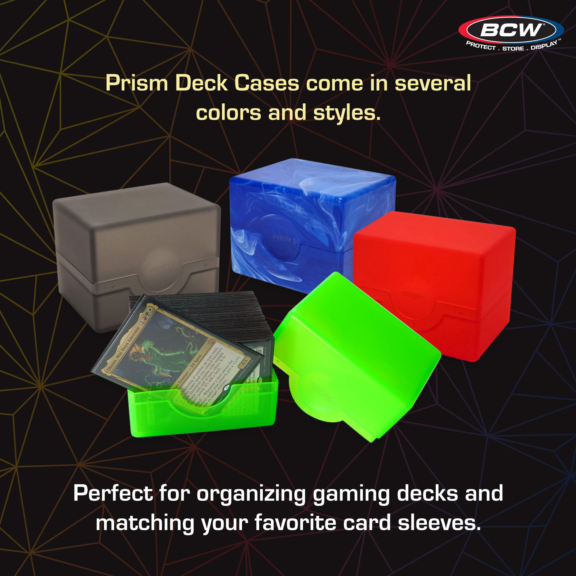 Foto 2 | Deck Case Bcw Spectrum Prism Marble Black 100 Cartas - Venta Internacional.
