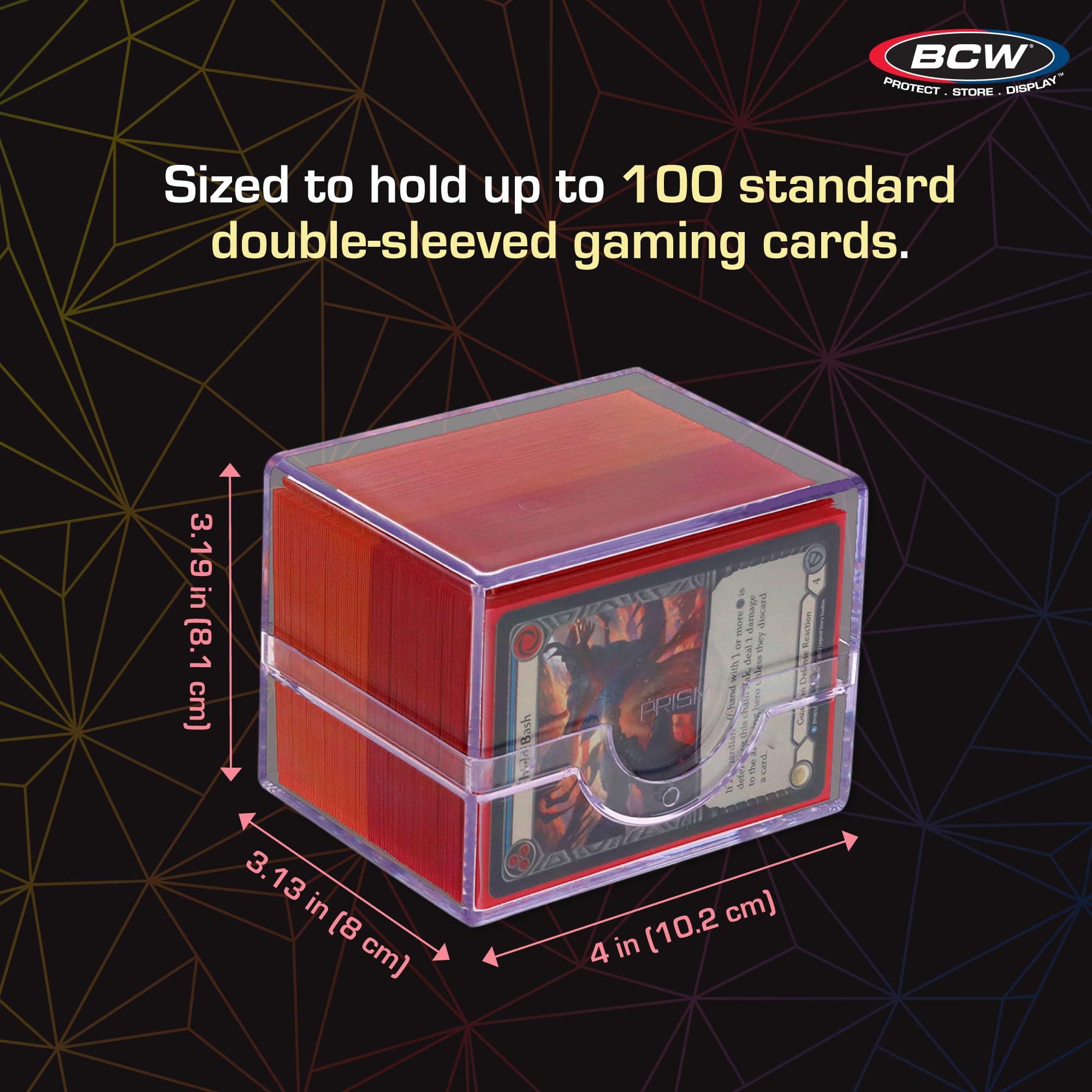 Foto 4 pulgar | Deck Case Bcw Spectrum Prism Marble Black 100 Cartas - Venta Internacional.