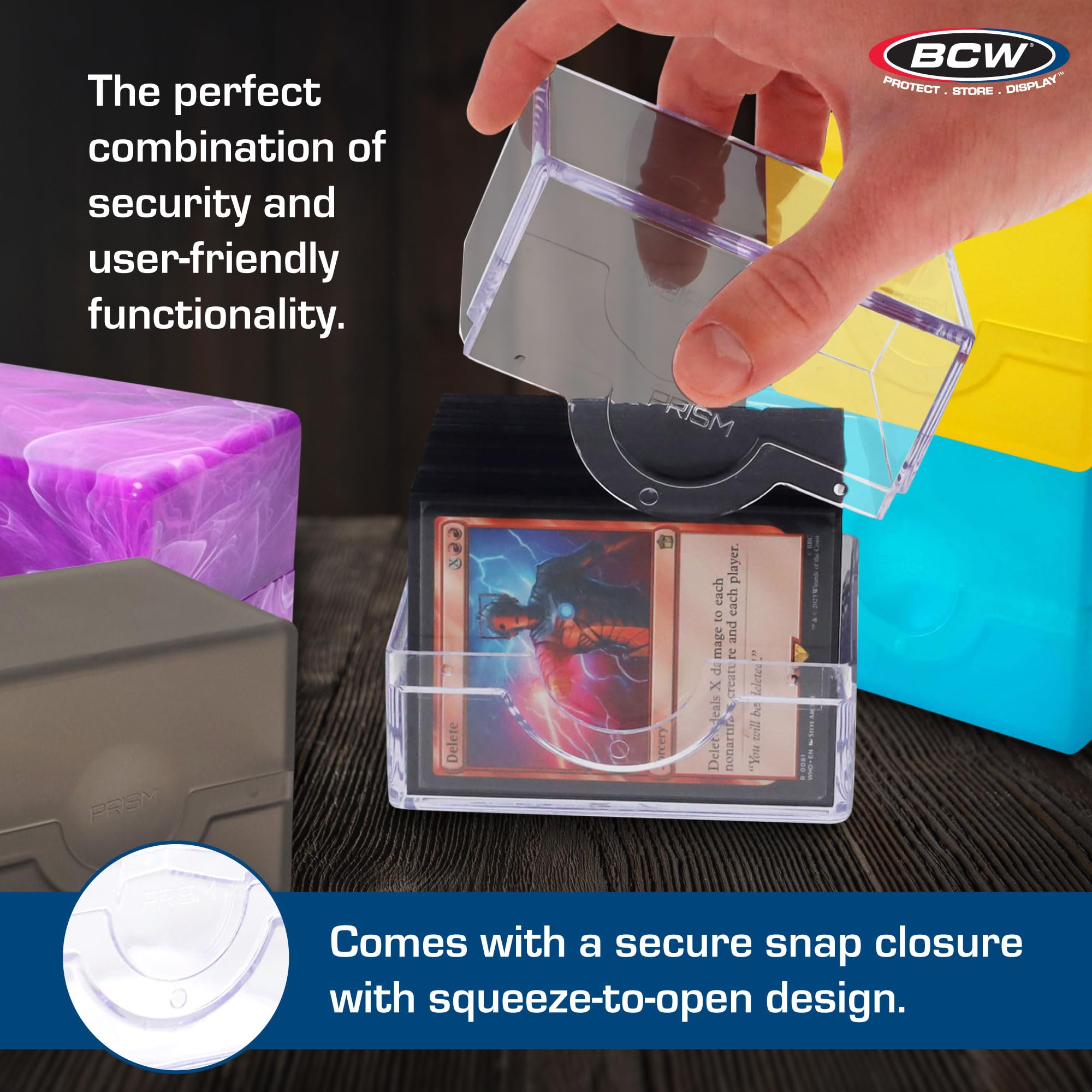 Foto 5 | Deck Case Bcw Spectrum Prism Marble Black 100 Cartas - Venta Internacional.