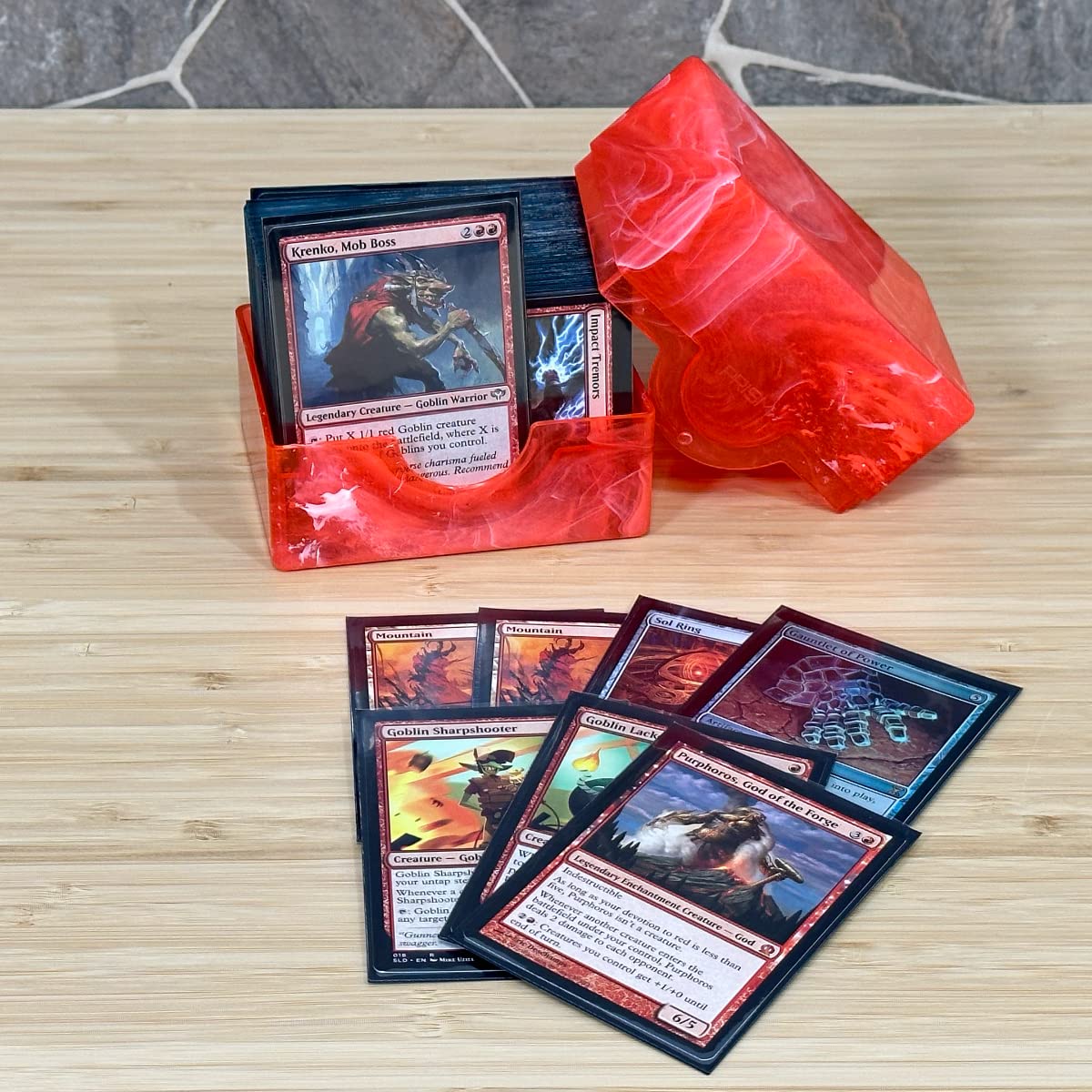 Foto 6 | Deck Case Bcw Spectrum Prism Carnelian Red 100 Cartas - Venta Internacional.
