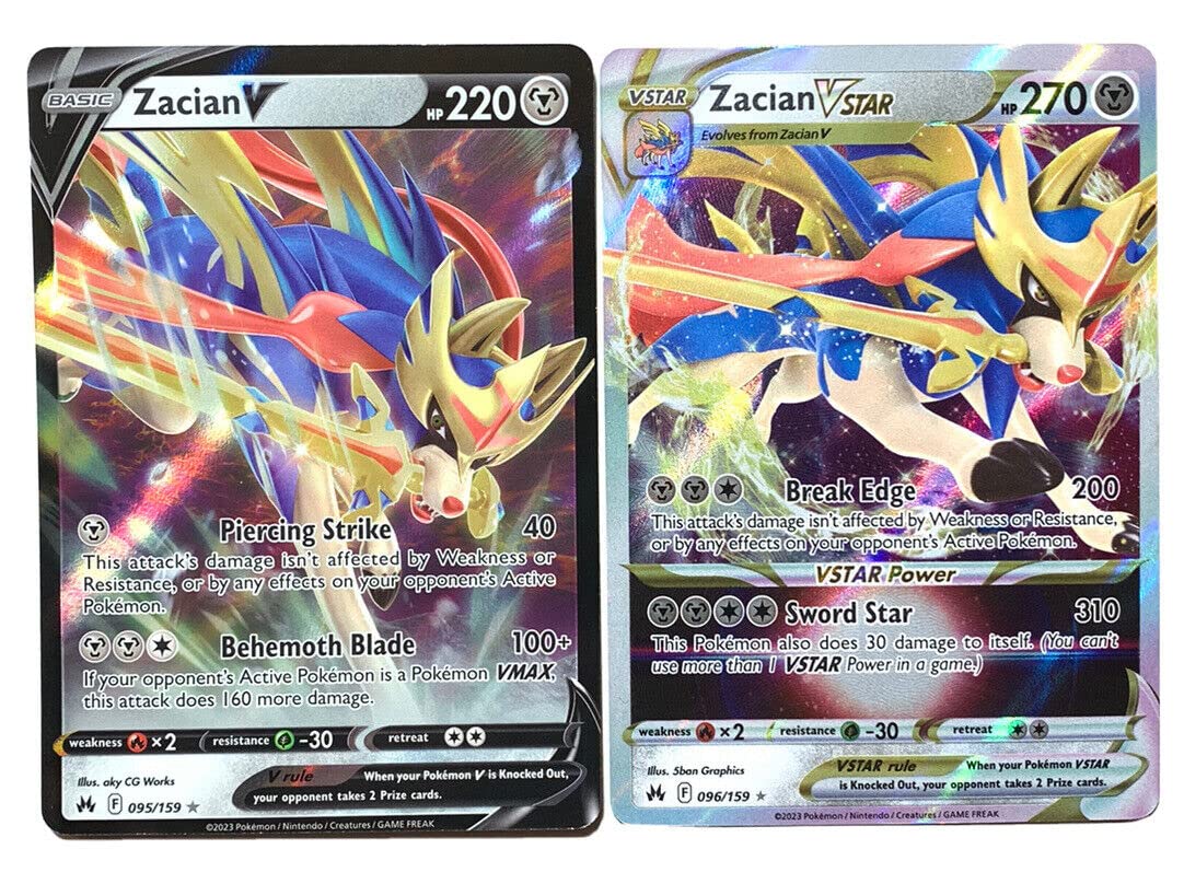 Foto 2 pulgar | Set De Cartas Pokémon Zacian V Y Vstar Crown Zenith Ultra Rare - Venta Internacional.