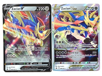 Foto 1 | Set De Cartas Pokémon Zacian V Y Vstar Crown Zenith Ultra Rare - Venta Internacional.
