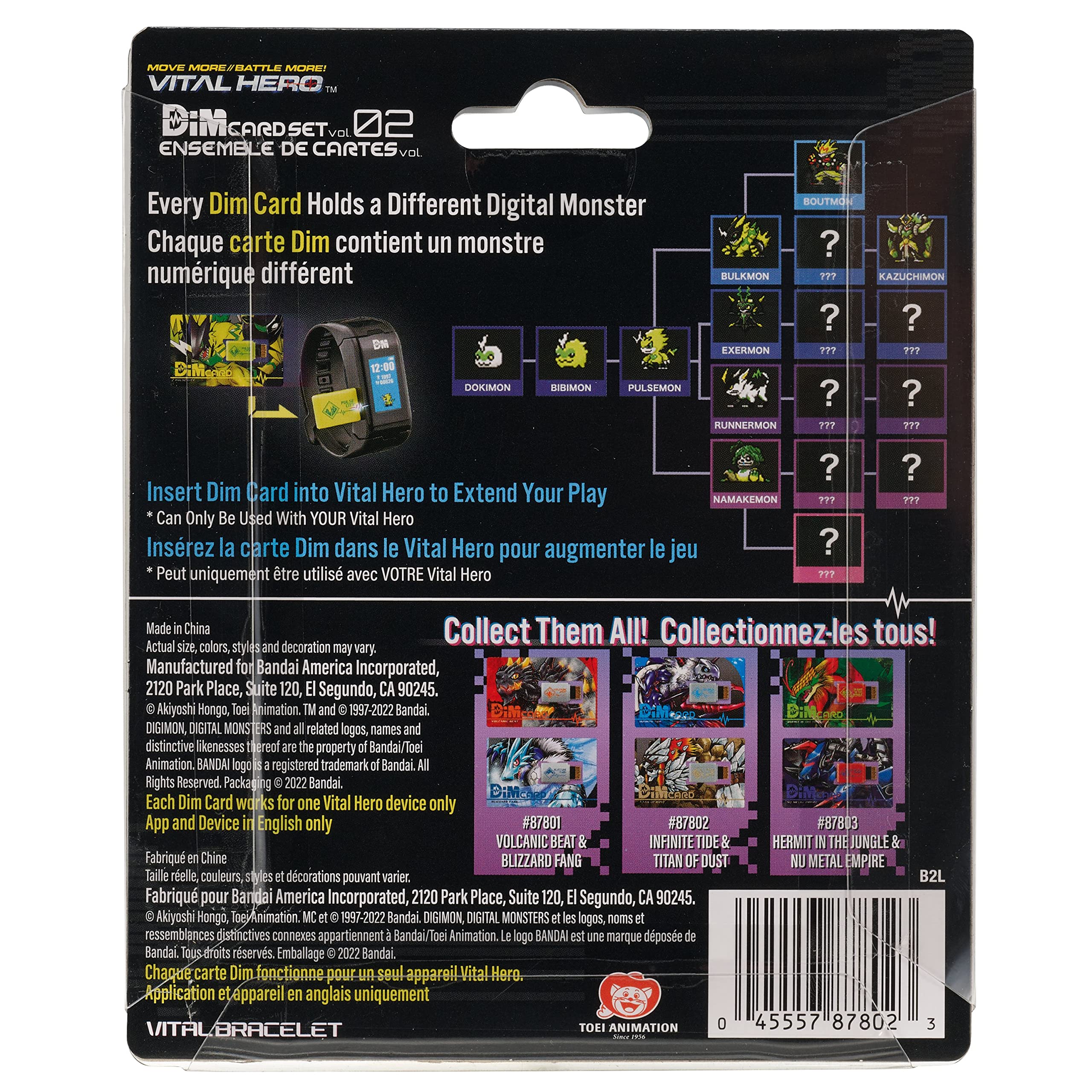 Foto 4 | Paquete De Cartas Dim Bandai Namco Digimon Vital Hero Infinite Tide & Titan Of Dust - Venta Internacional.