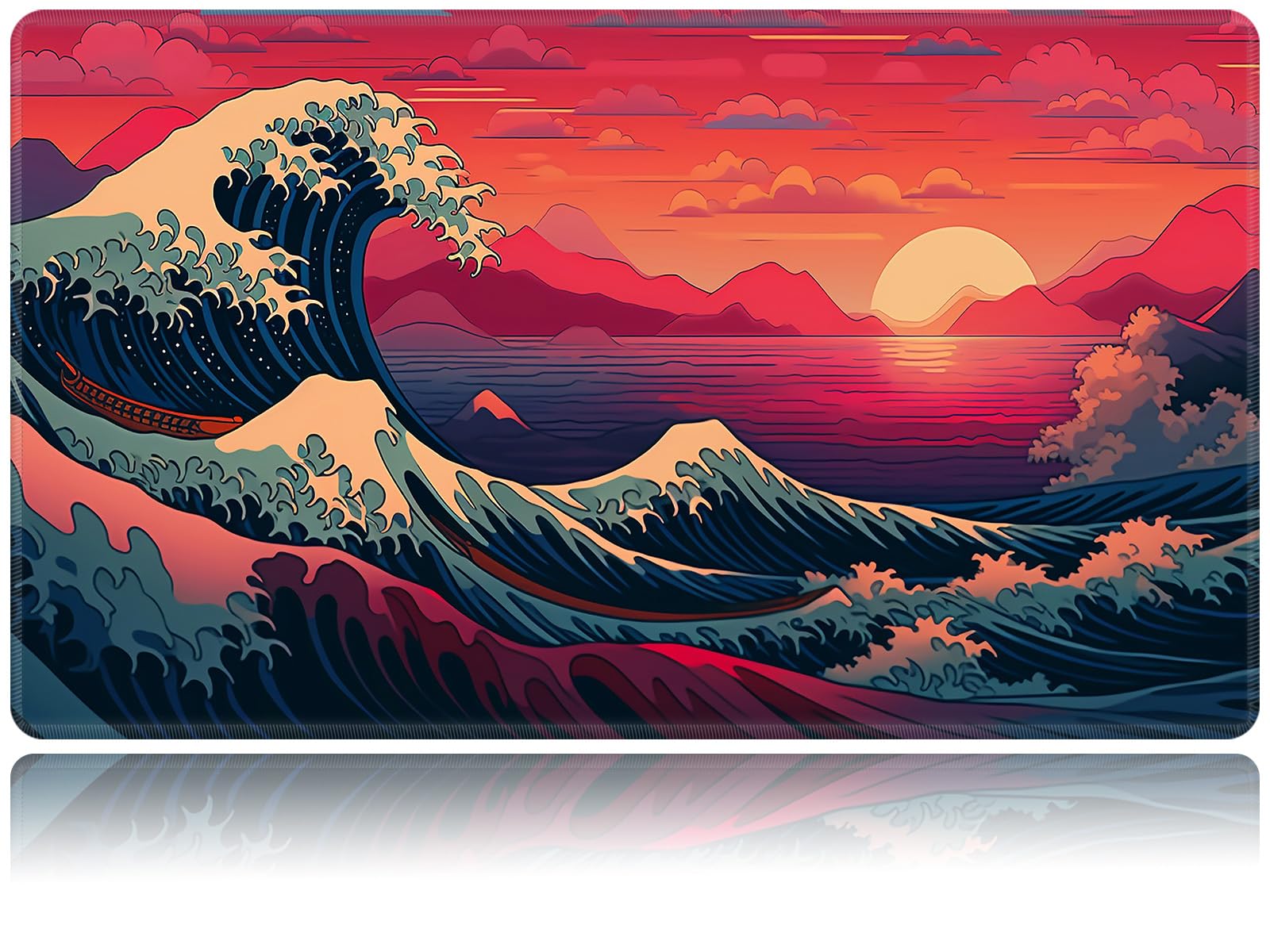 Foto 2 pulgar | Juego De Cartas Playmat Bvdikmi Sunset Wave Para Mtg 60 X 35 Cm - Venta Internacional.