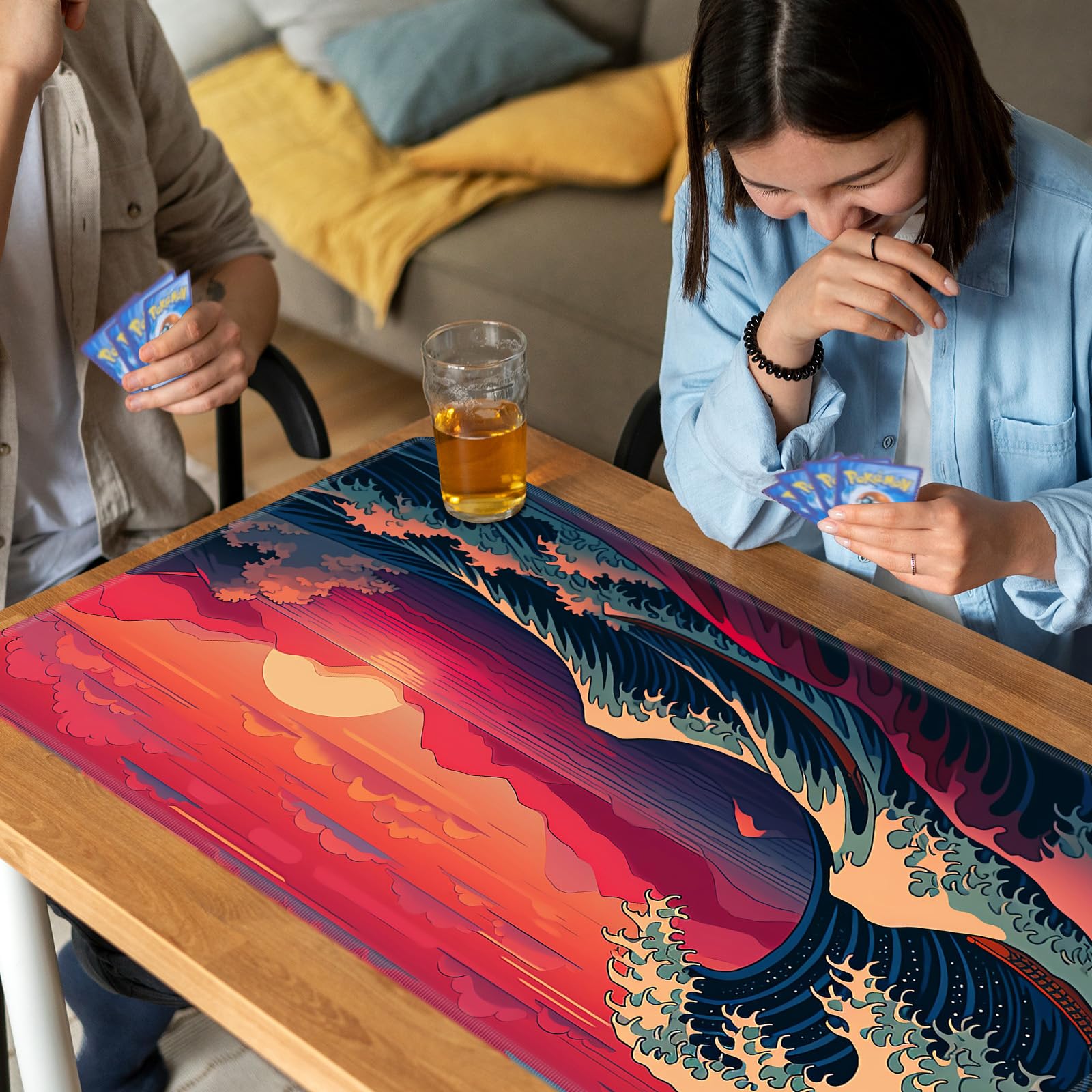 Foto 4 pulgar | Juego De Cartas Playmat Bvdikmi Sunset Wave Para Mtg 60 X 35 Cm - Venta Internacional.