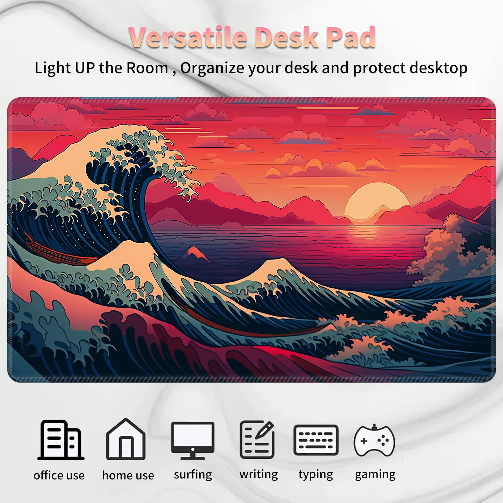 Foto 7 pulgar | Juego De Cartas Playmat Bvdikmi Sunset Wave Para Mtg 60 X 35 Cm - Venta Internacional.