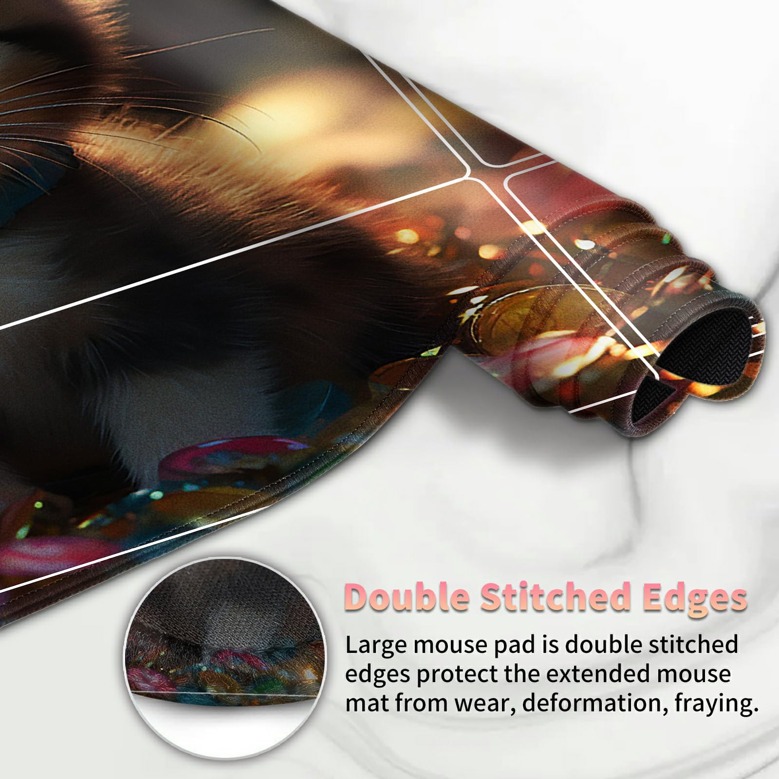 Foto 6 pulgar | Juego De Cartas Playmat Bvdikmi Cute Kawaii Cat 60 X 35 Cm Mtg Tcg - Venta Internacional.