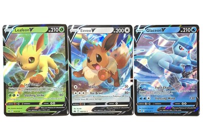 Foto 1 | Juego De Cartas Pokémon Eevee V Leafeon V Glaceon V Crown Zenith - Venta Internacional.