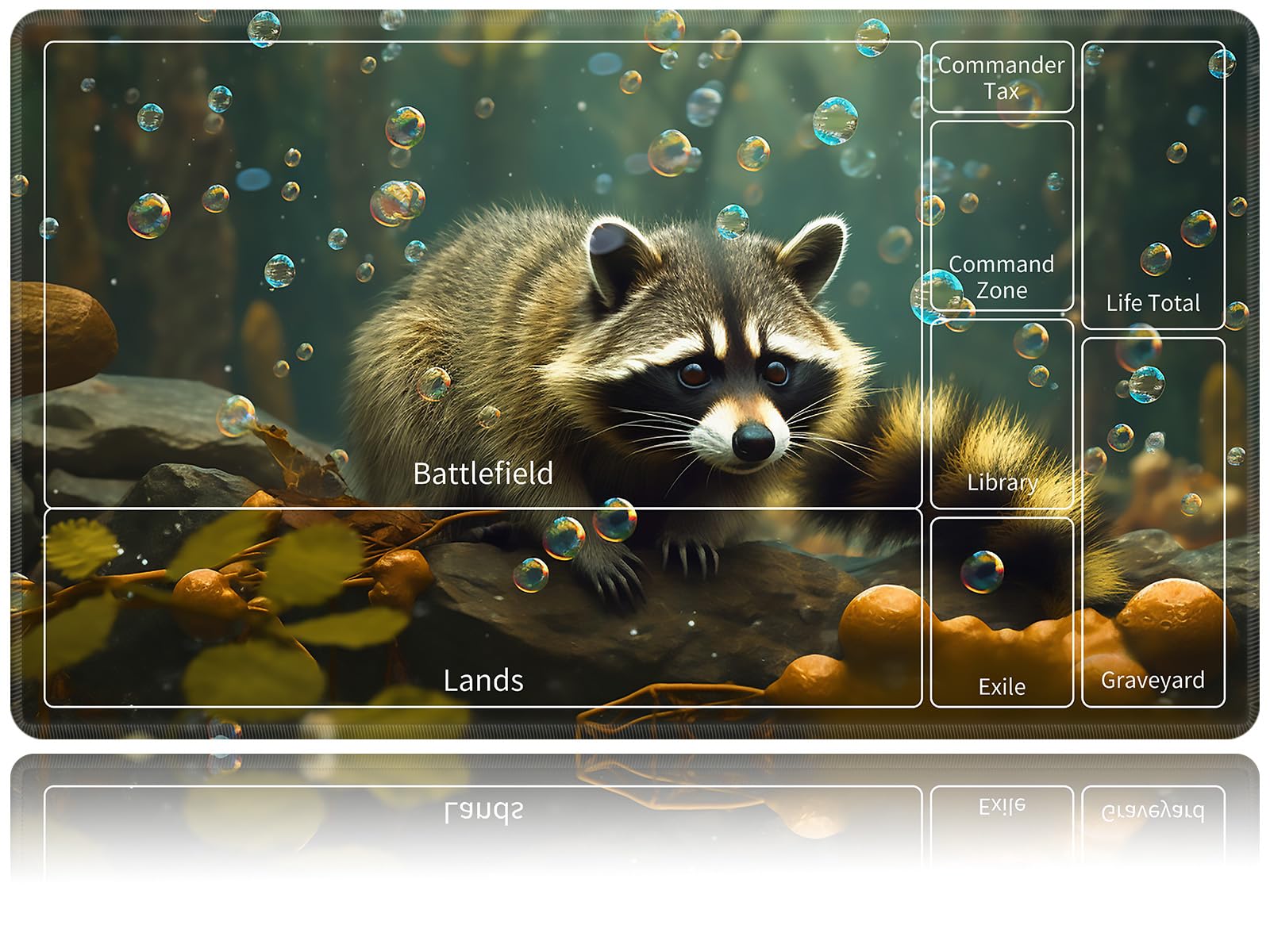 Foto 2 pulgar | Juego De Cartas Playmat Bvdikmi Magic Forest Raccoon 60 X 35 Cm - Venta Internacional.