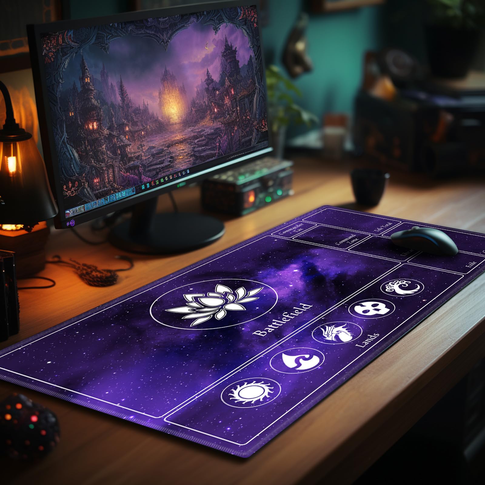 Foto 7 pulgar | Alfombra Mtg Edgfrtoio Cosida Con Magic Zone, 60 X 35 Cm, Galaxy - Venta Internacional.