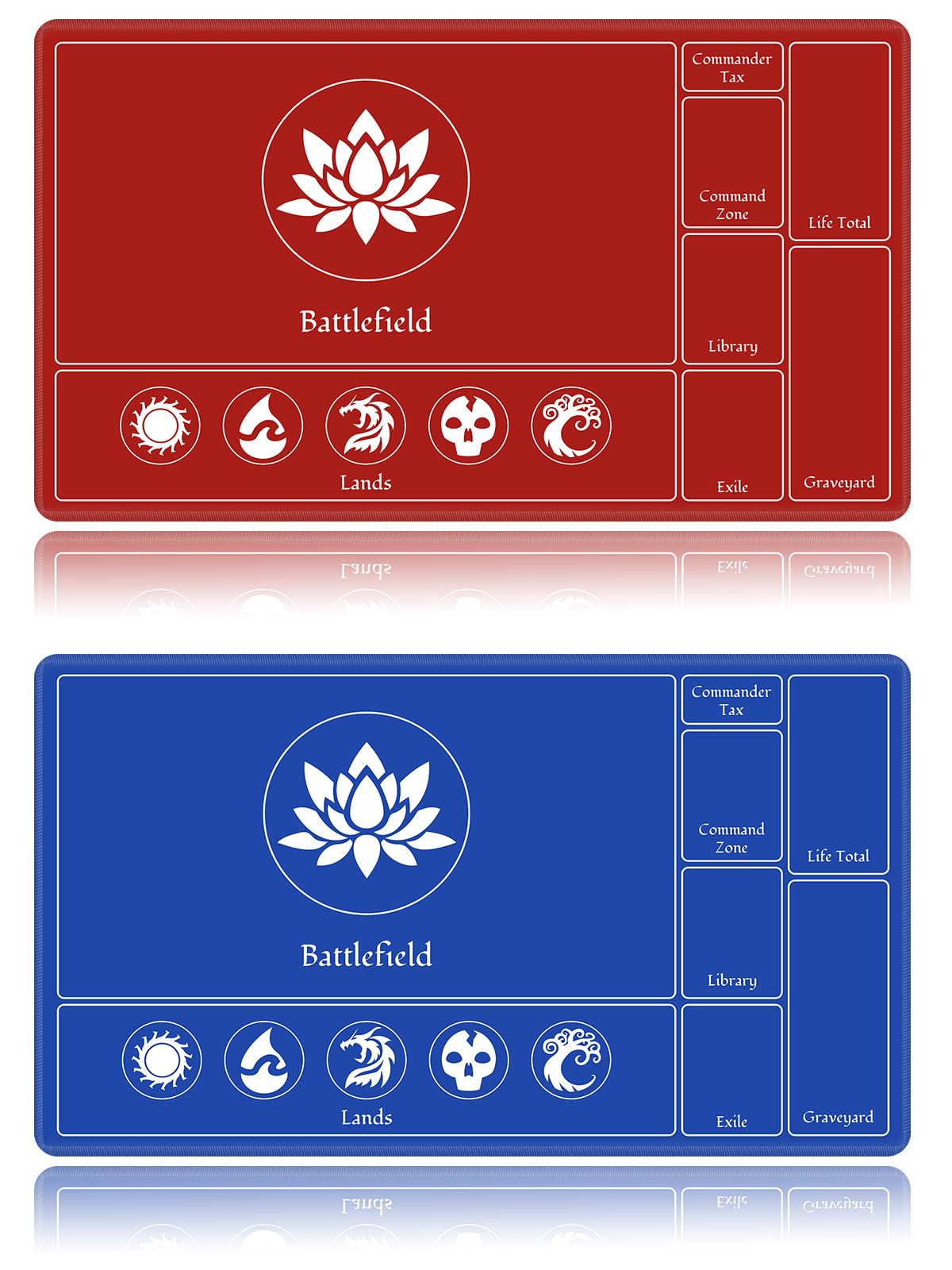 Foto 2 pulgar | Tapete De Juego De Cartas Edgfrtoio Cosido Con Zonas Mágicas, 60 X 35 Cm, Paquete De 2 - Venta Internacional.