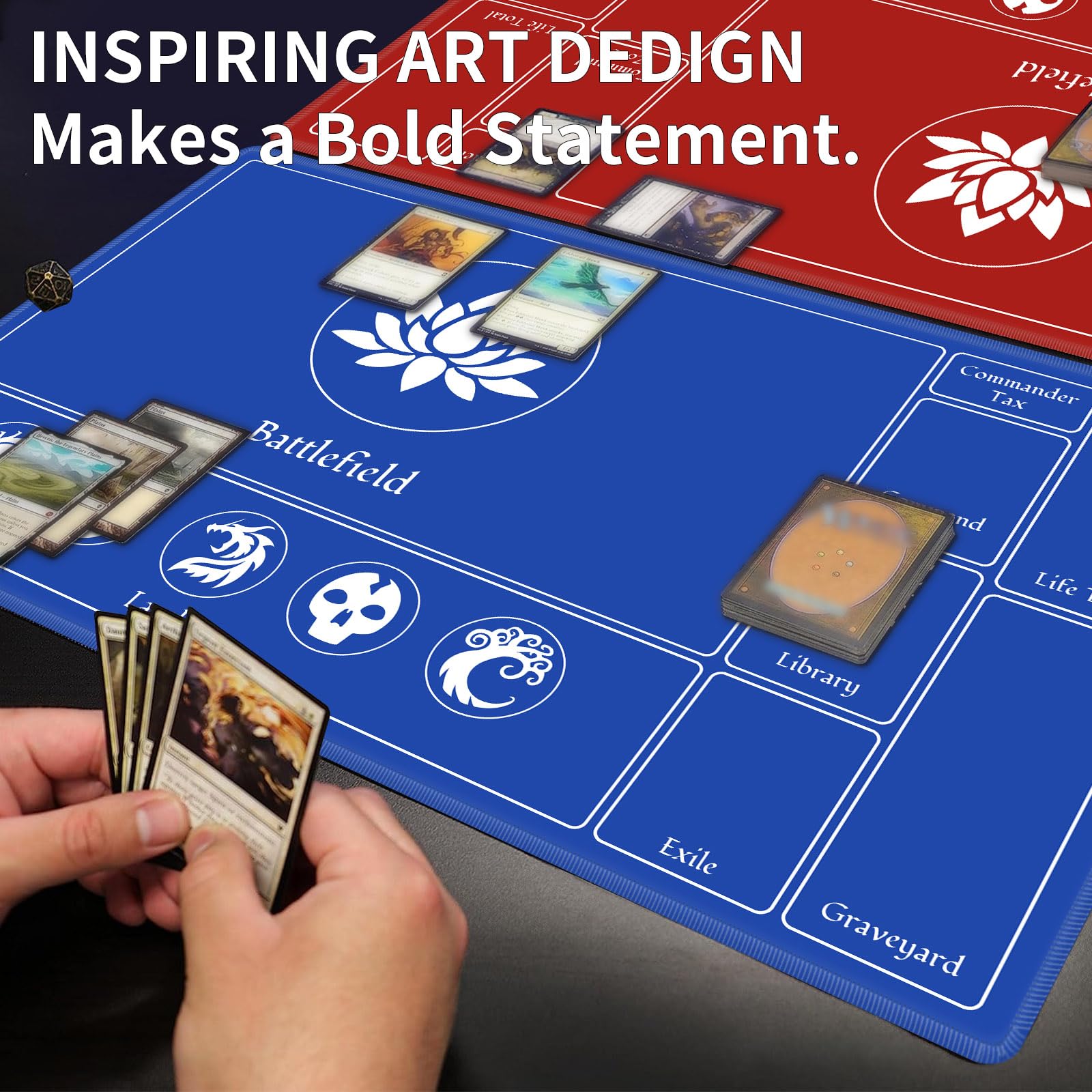 Foto 3 pulgar | Tapete De Juego De Cartas Edgfrtoio Cosido Con Zonas Mágicas, 60 X 35 Cm, Paquete De 2 - Venta Internacional.