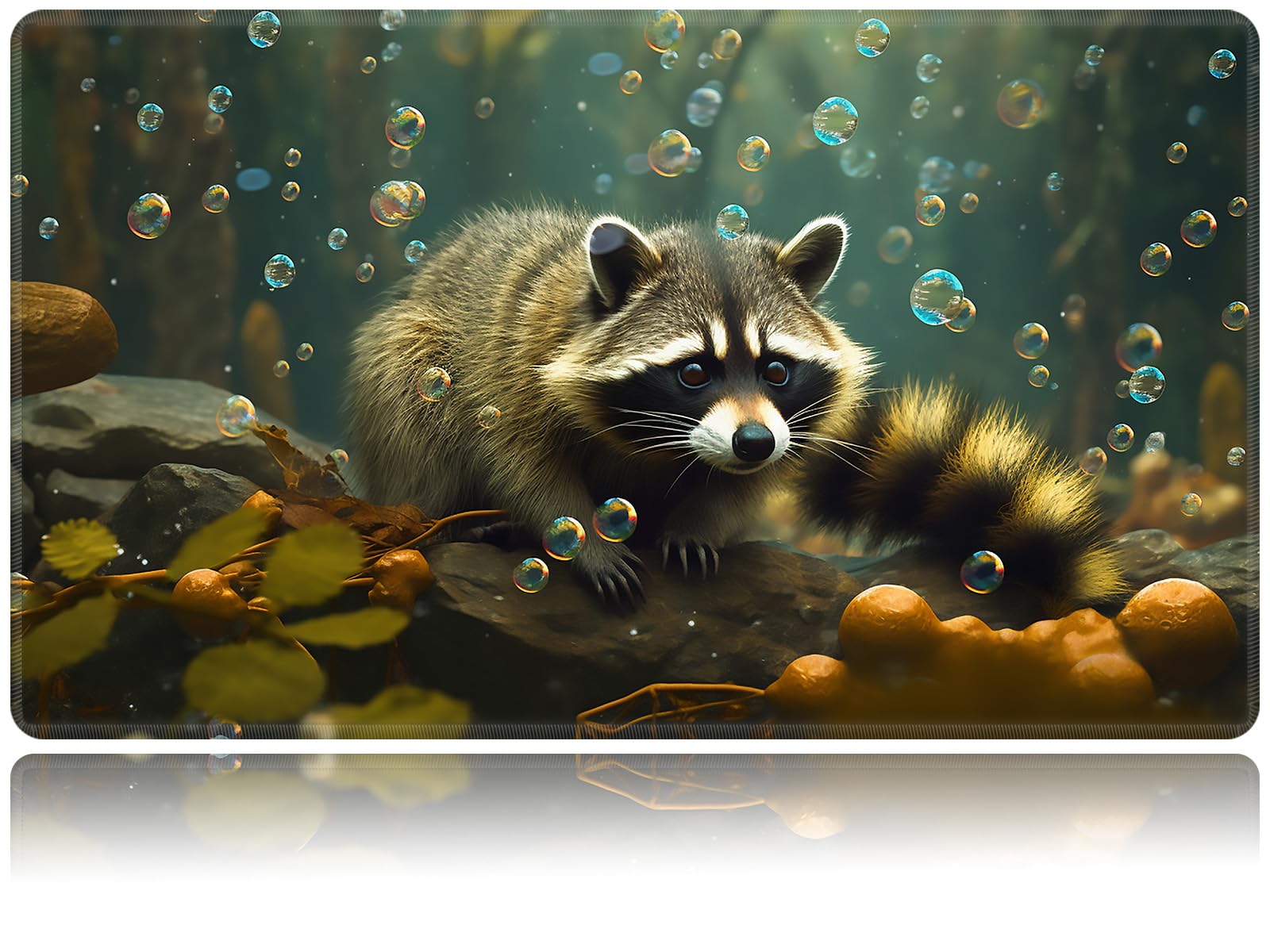 Foto 2 pulgar | Juego De Cartas Playmat Bvdikmi Magic Forest Raccoon 60 X 35 Cm - Venta Internacional.