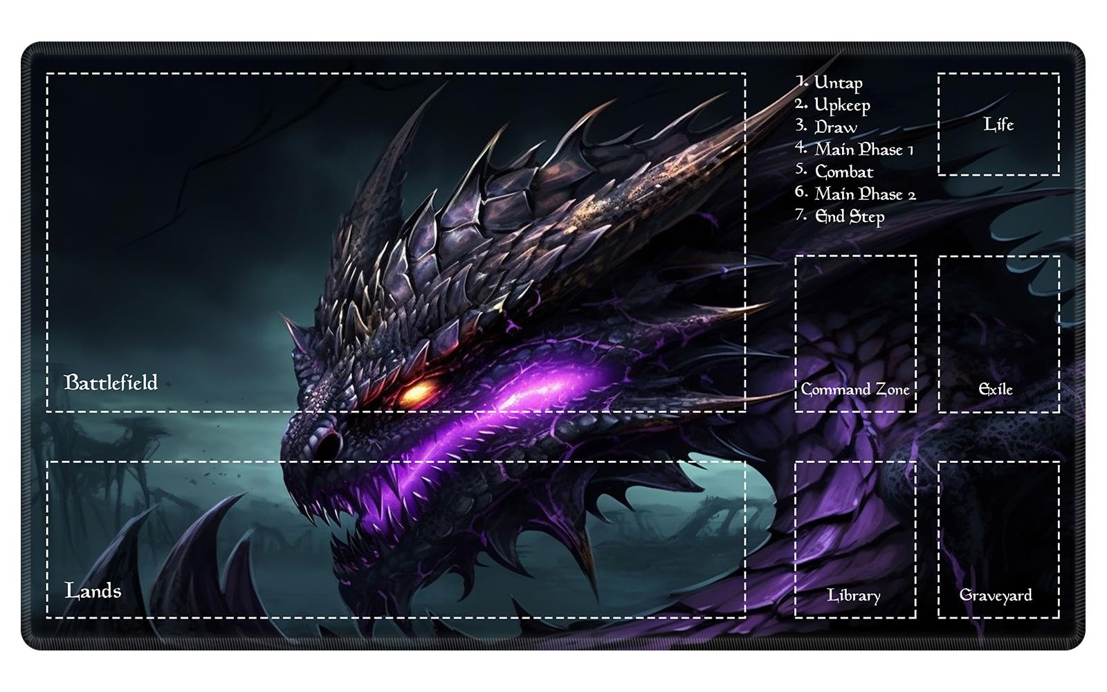 Foto 1 | Alfombra Mtg Edgfrtoio Cosida Con Magic Zone De 60 X 35 Cm Para Juego De Cartas - Venta Internacional.