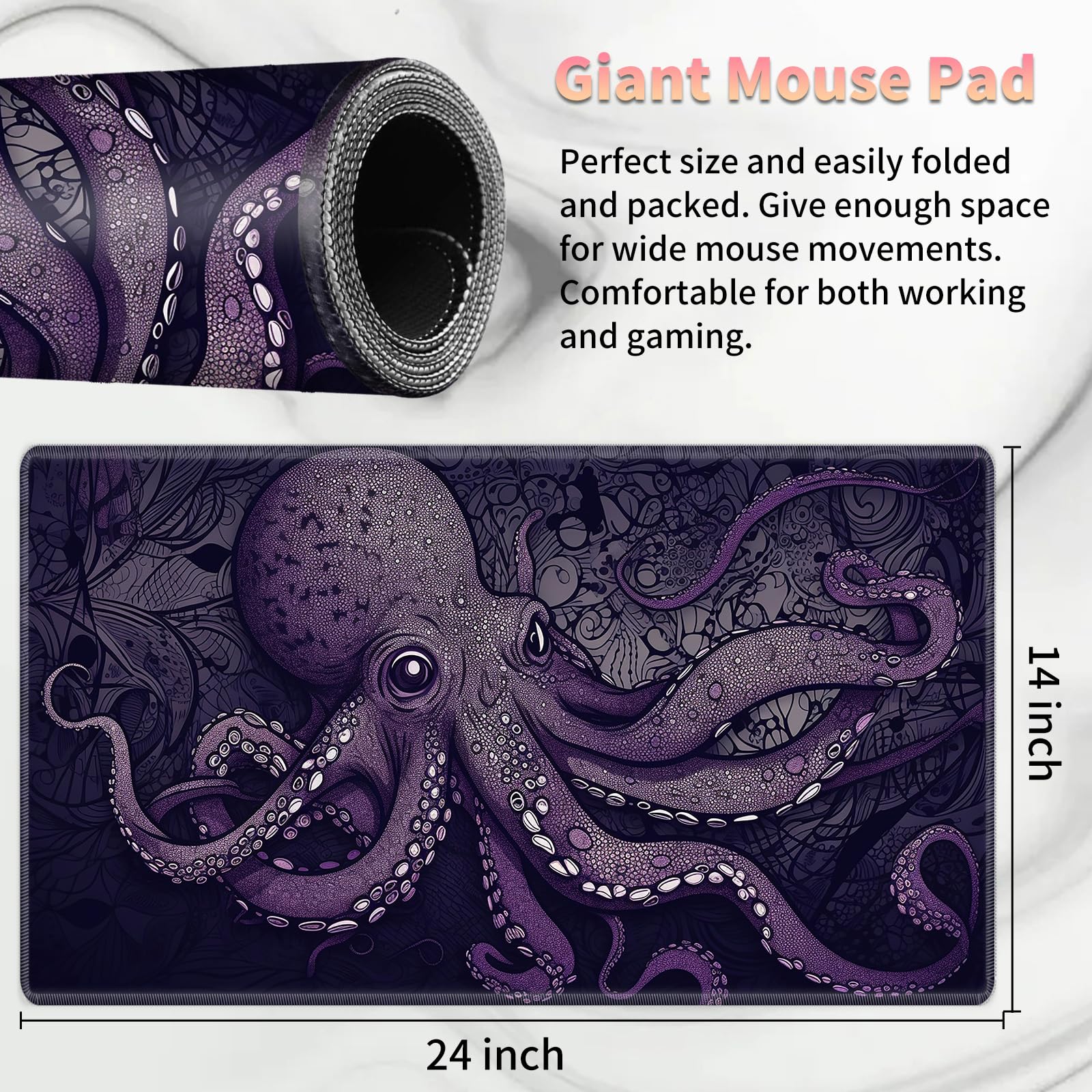 Foto 3 pulgar | Juego De Cartas Playmat Bvdikmi Octopus Sea Monster Para Mtg Tcg - Venta Internacional.