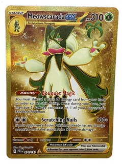 Foto 1 | Tarjeta Coleccionable Pokémon Meowscarada Ex 271/193 Paldea Gold Secret - Venta Internacional
