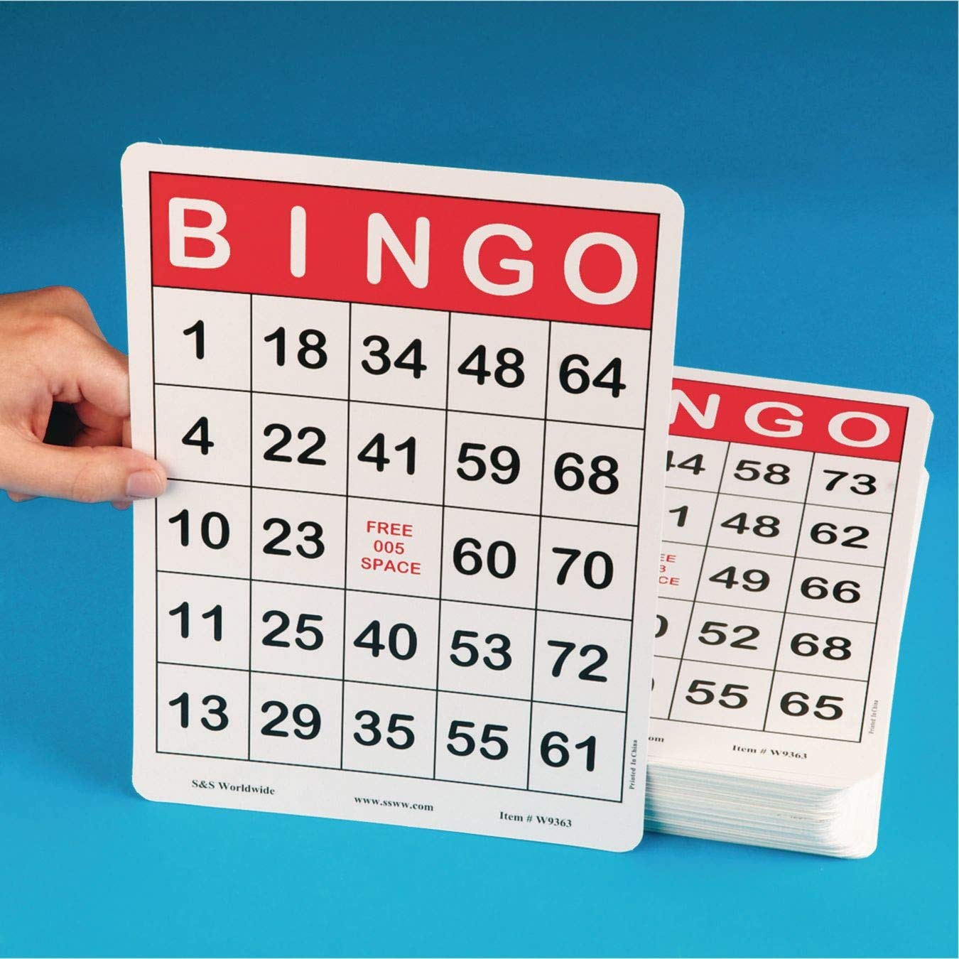 Foto 3 pulgar | Cartones De Bingo S&s Worldwide Jumbo Con Números Grandes, Paquete De 100 - Venta Internacional.
