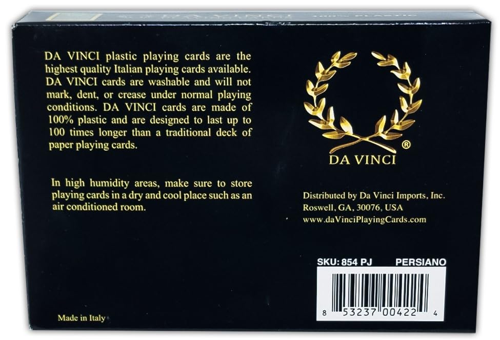 Foto 4 pulgar | Juego De Cartas Da Vinci Persiano  100% Plástico  2 Mazos - Venta Internacional.