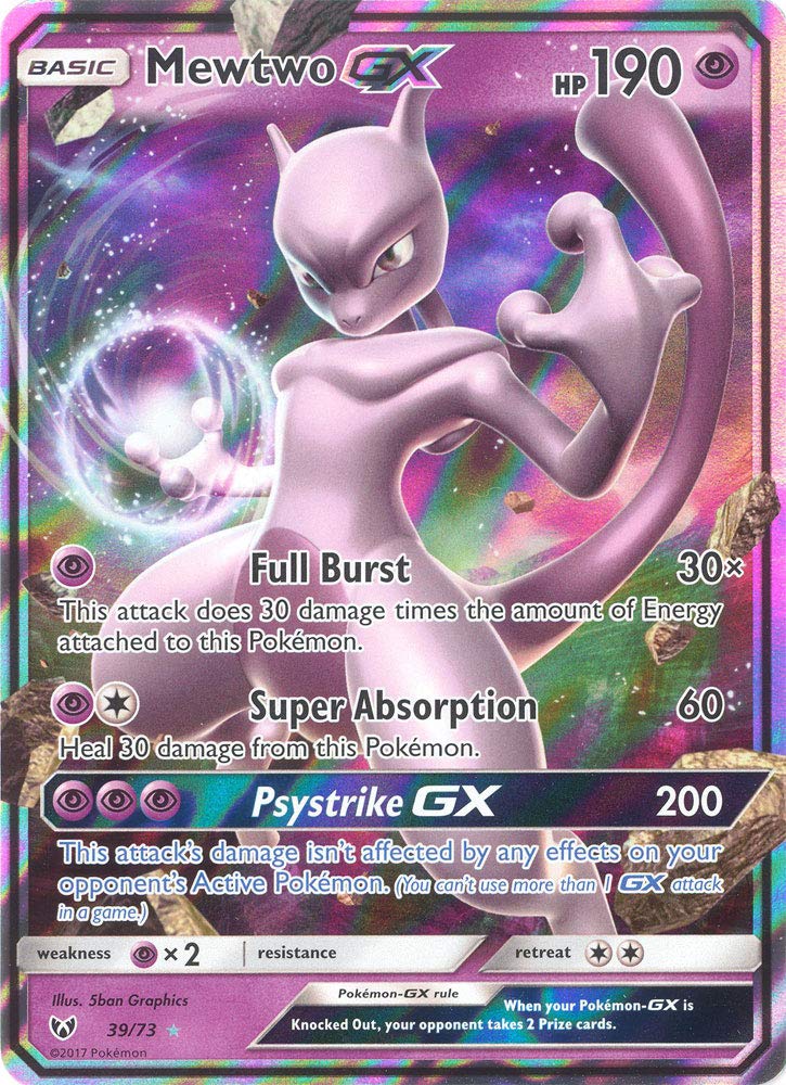 Foto 2 pulgar | Carta Coleccionable Pokémon Mewtwo-gx 39/73 Ultra Rare Shining Legends - Venta Internacional.
