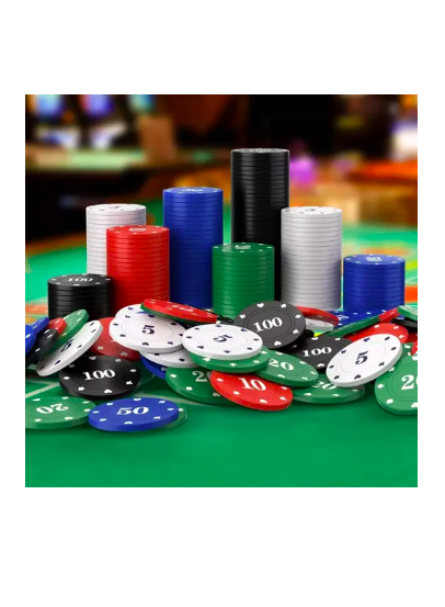 Foto 4 pulgar | 100 Fichas Poker 2 Dados Con Caja De Almacenamiento Plástico