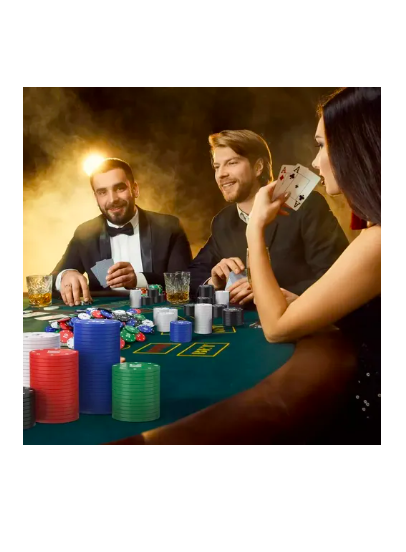 Foto 5 pulgar | 100 Fichas Poker 2 Dados Con Caja De Almacenamiento Plástico