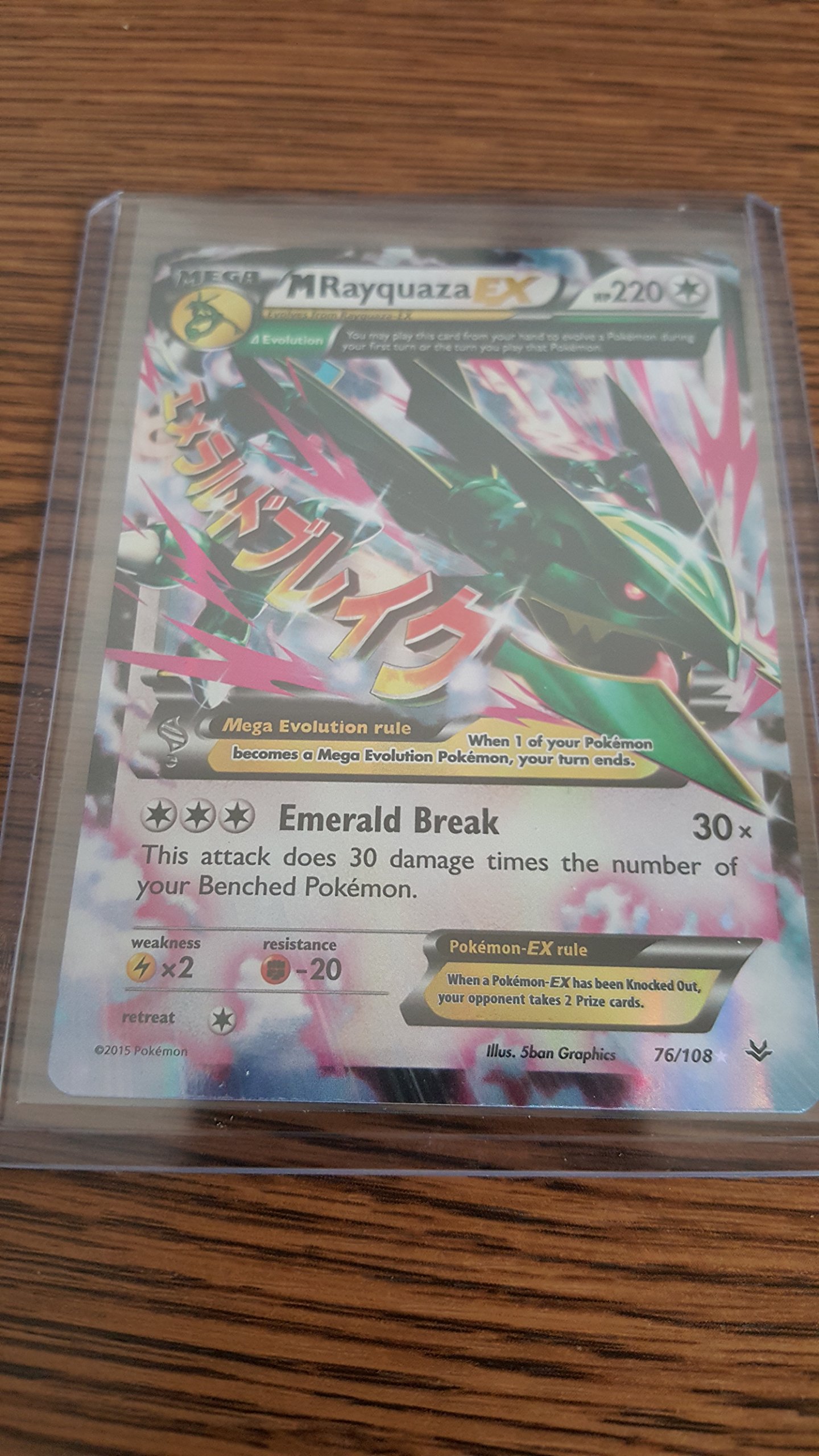 Foto 2 pulgar | Juego De Cartas Coleccionables Pokémon Mega-rayquaza-ex 76/108 - Venta Internacional.