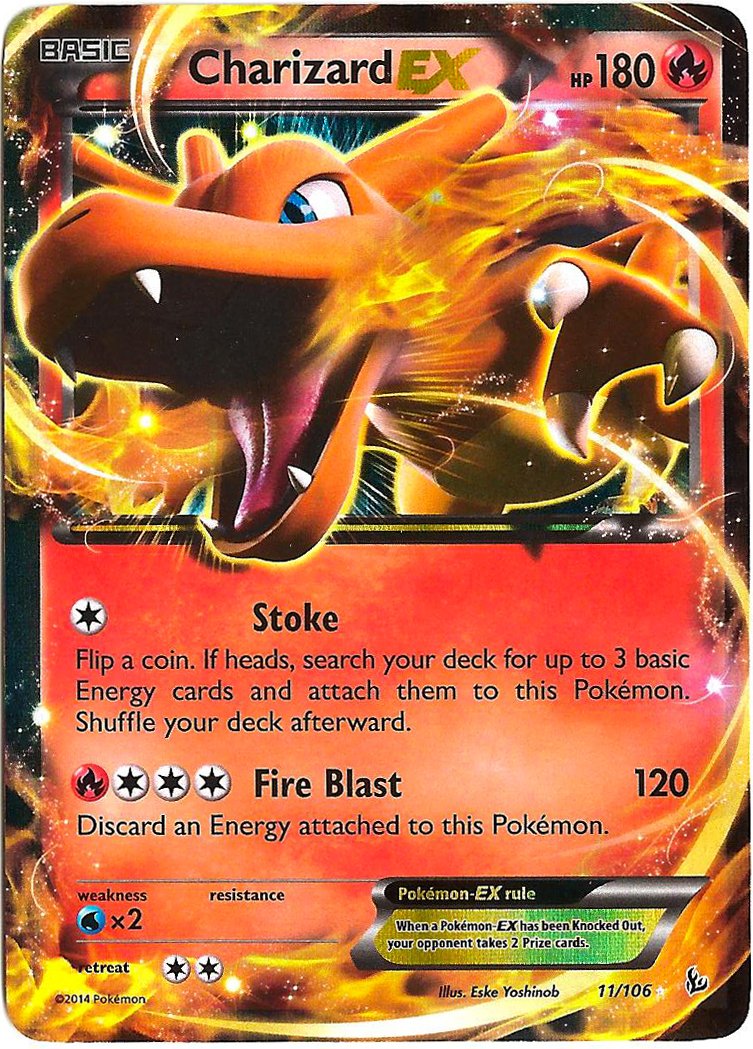 Foto 2 pulgar | Tarjeta Coleccionable Pokémon Charizard Ex Xy Flashfire 11/106 - Venta Internacional.