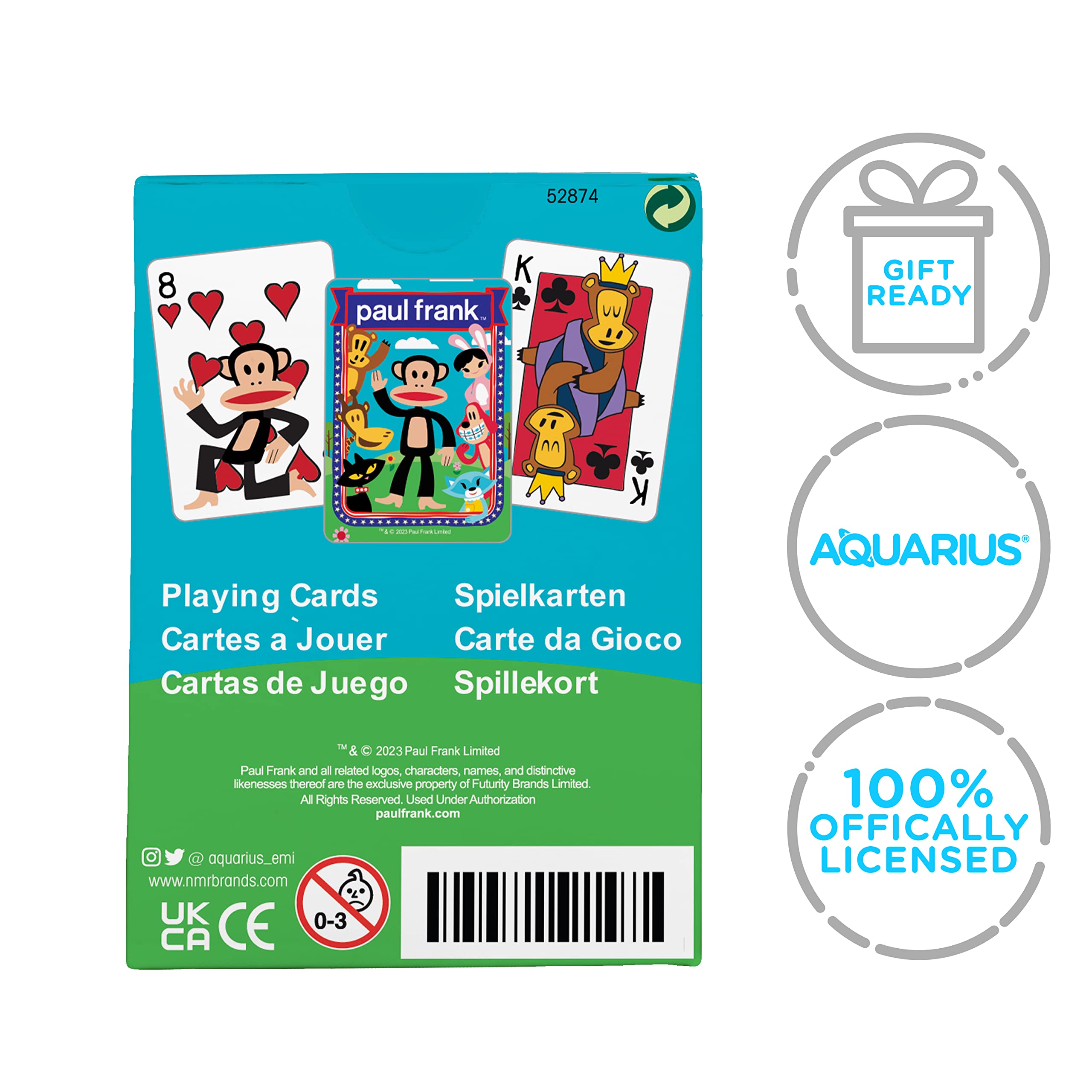 Foto 8 pulgar | Baraja De Cartas Aquarius Con Temática De Paul Frank  Coleccionables - Venta Internacional.