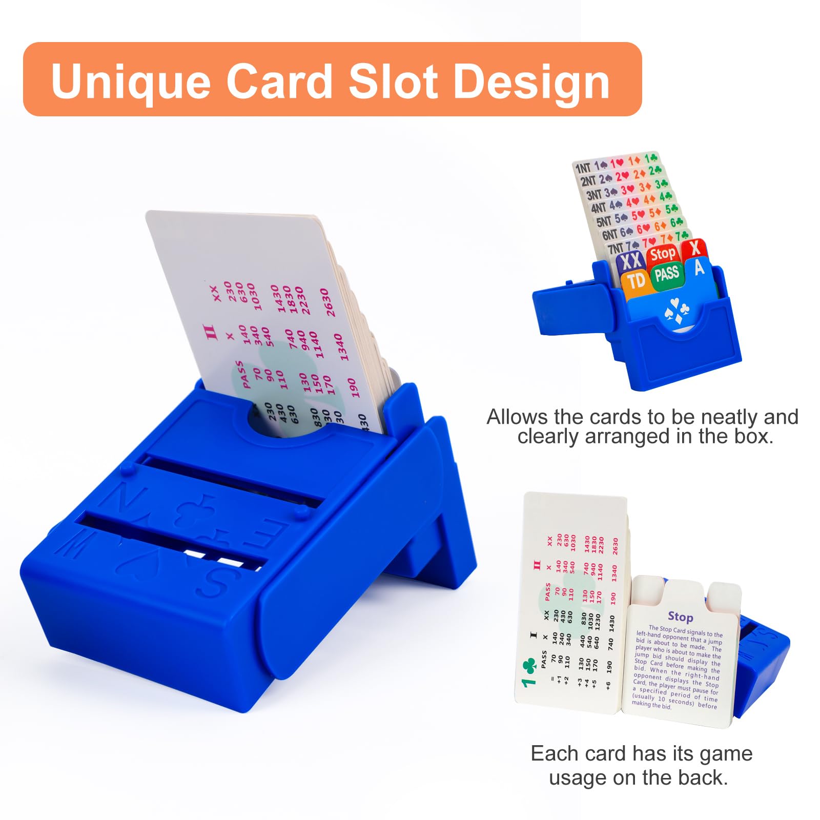Foto 7 pulgar | Juego De 4 Cajas De Papel Azul De Primera Calidad De Bridge Bidding Boxes - Venta Internacional.