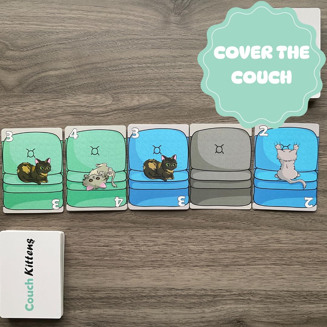 Foto 5 | Juego De Cartas The Dusty Tophat Couch Kittens Para Amantes De Los Gatos - Venta Internacional.